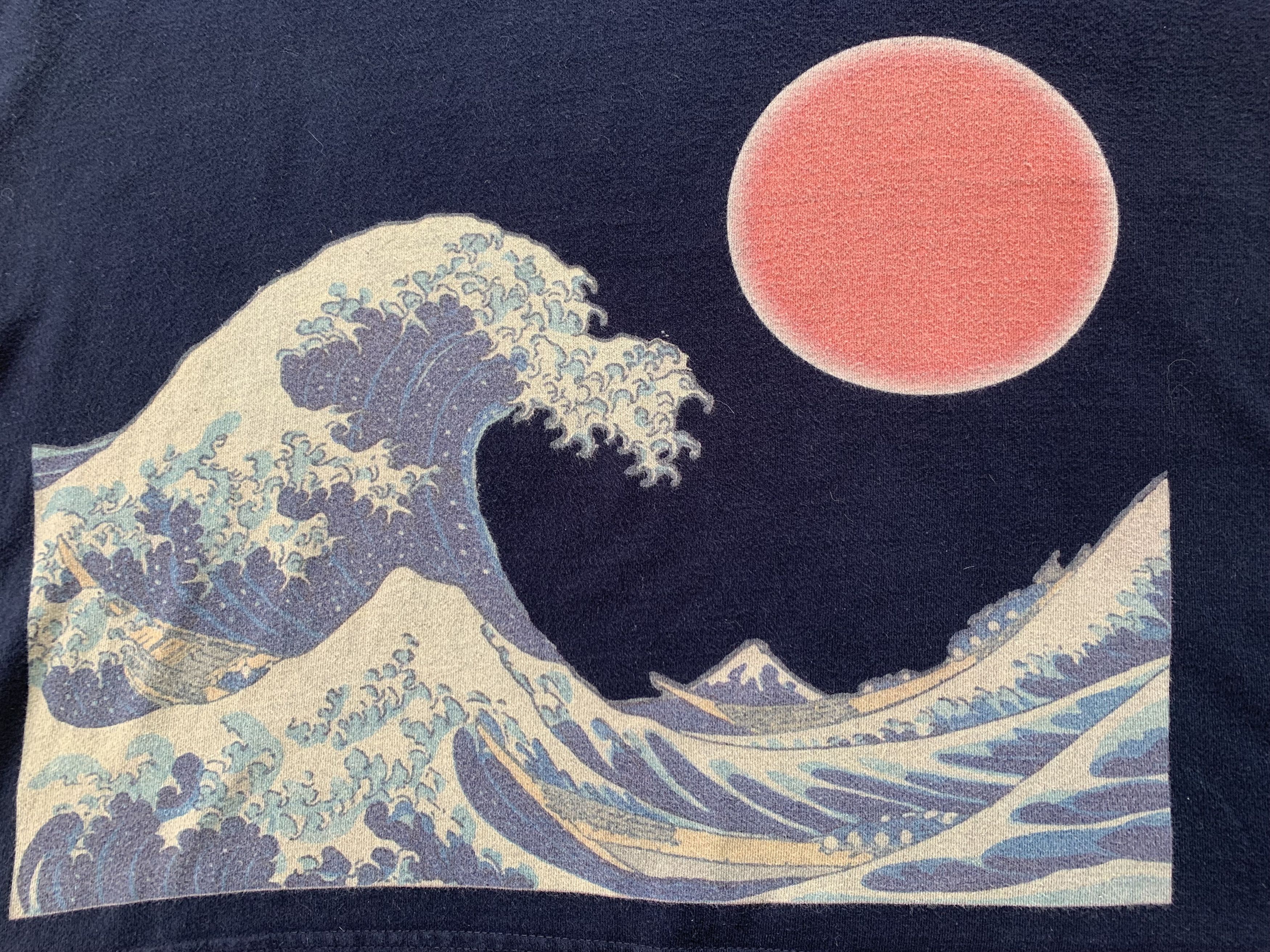 Japanese Brand × Vintage Rare Printstar The Japanese Pattern Kanagawa Wave T-Shirt Size US L / EU 52-54 / 3 - 5 Thumbnail