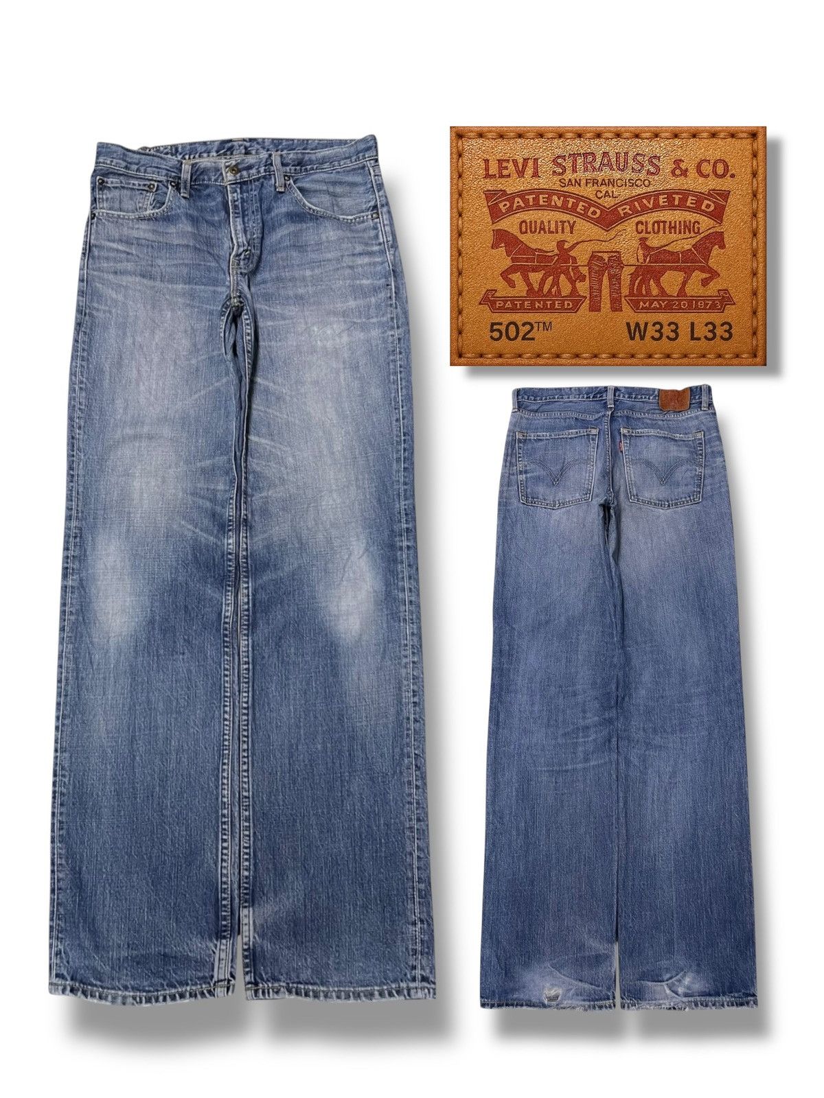 Levi's Vintage Levi’s 502 - Faded Wash, Distressed Denim Size US 33 - 1 Thumbnail