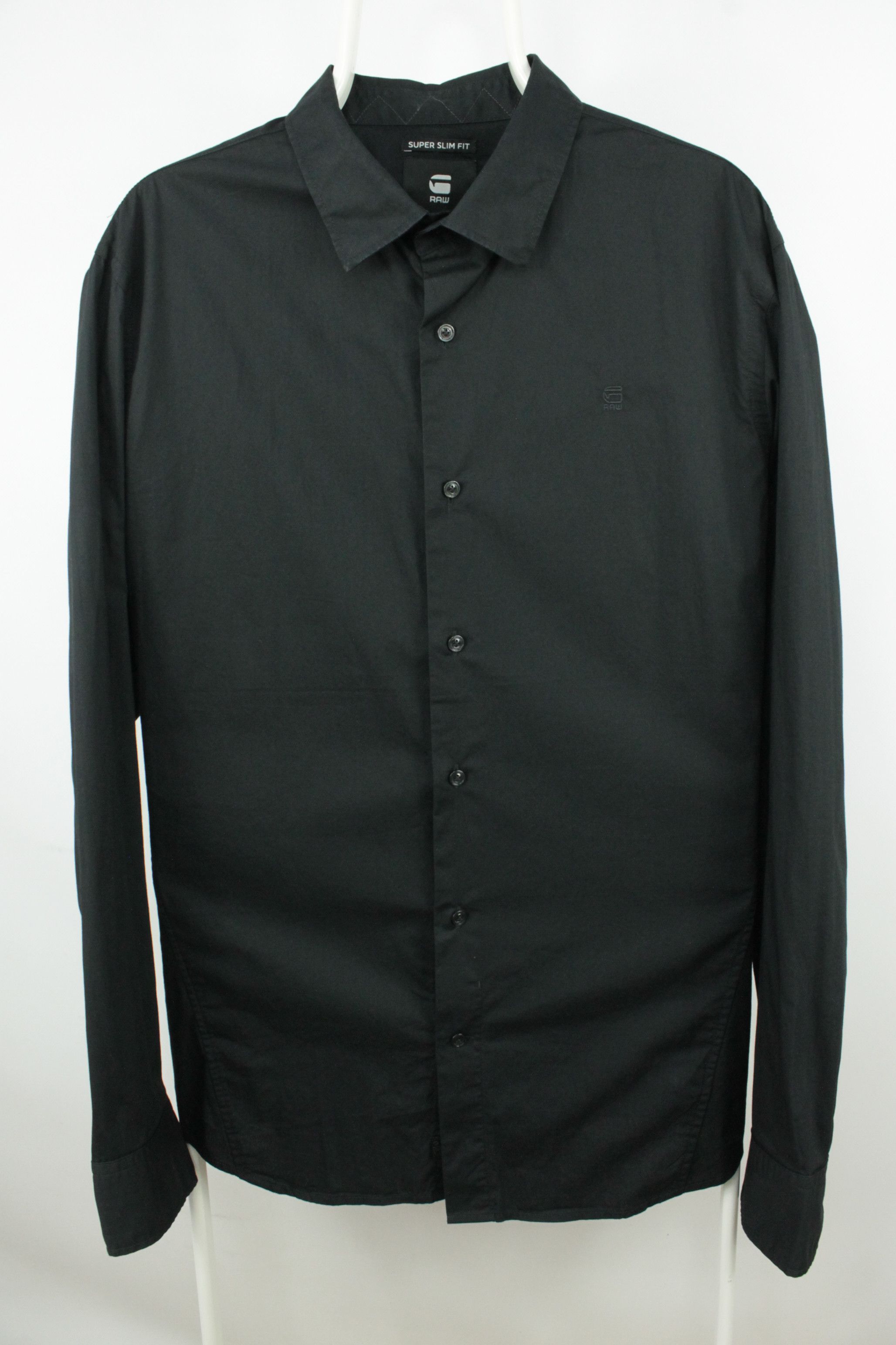 G-Star G-Star Raw Dressed Super Slim Black Stretch Cotton Shirt Size US XXL / EU 58 / 5 - 4 Thumbnail