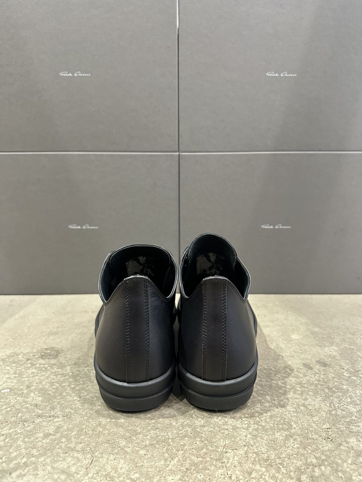 RICK OWENS - Low Sneaks Black Black