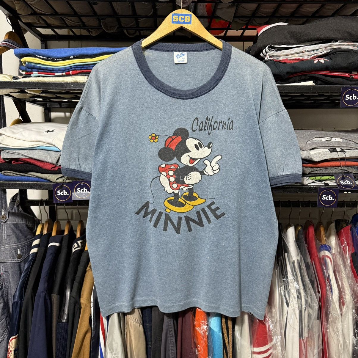 Velva Sheen Vintage disney sun faded ringer tshirt Size US L / EU 52-54 / 3 - 1 Thumbnail