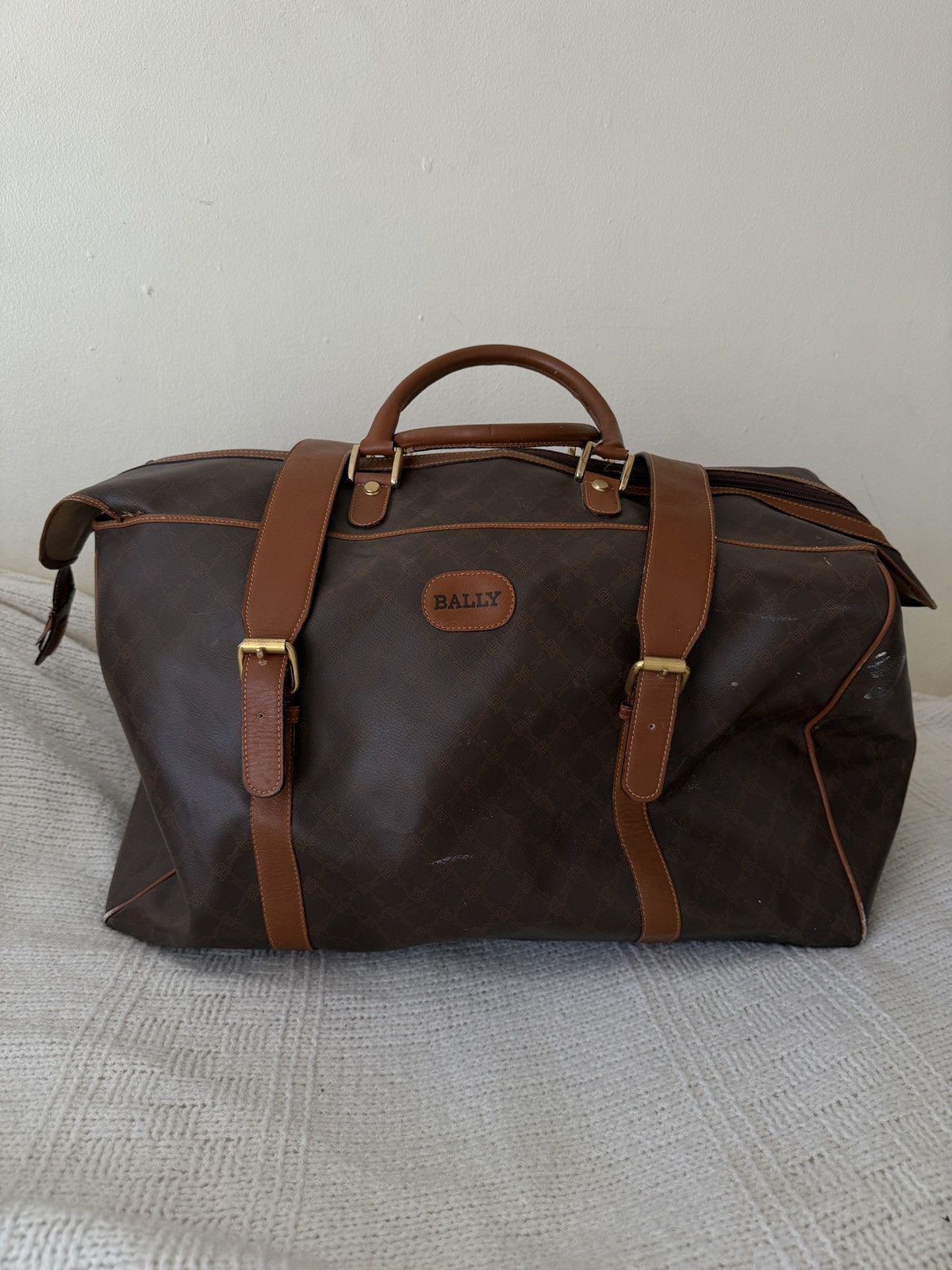 Bally BALLY Vintage Leather Travel Duffle Bag Size ONE SIZE - 5 Thumbnail