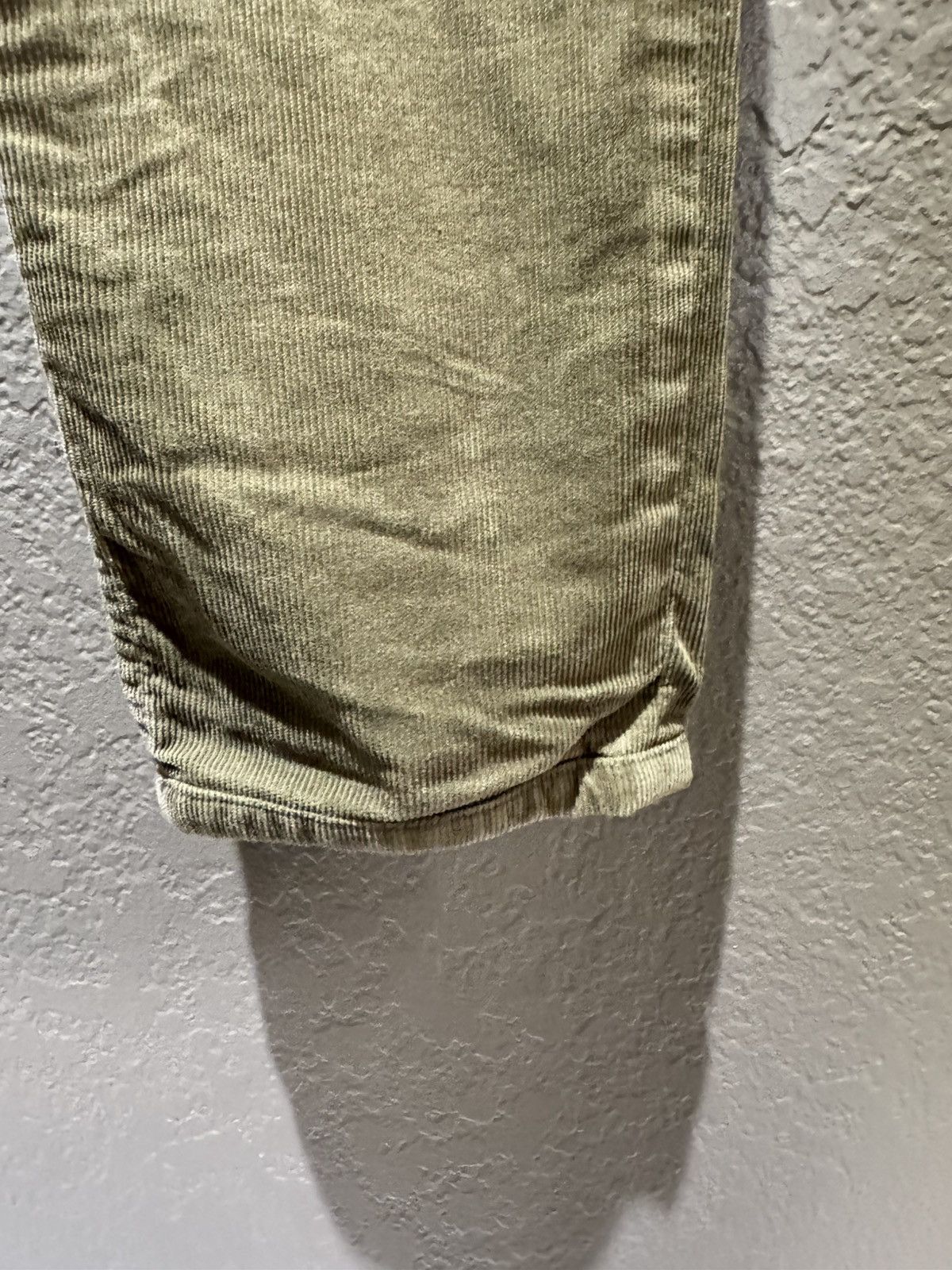 Acne Studios Acne Studios Green Olive Corduroy Pants Fine Soft Faded Slim Size US 30 / EU 46 - 6 Thumbnail