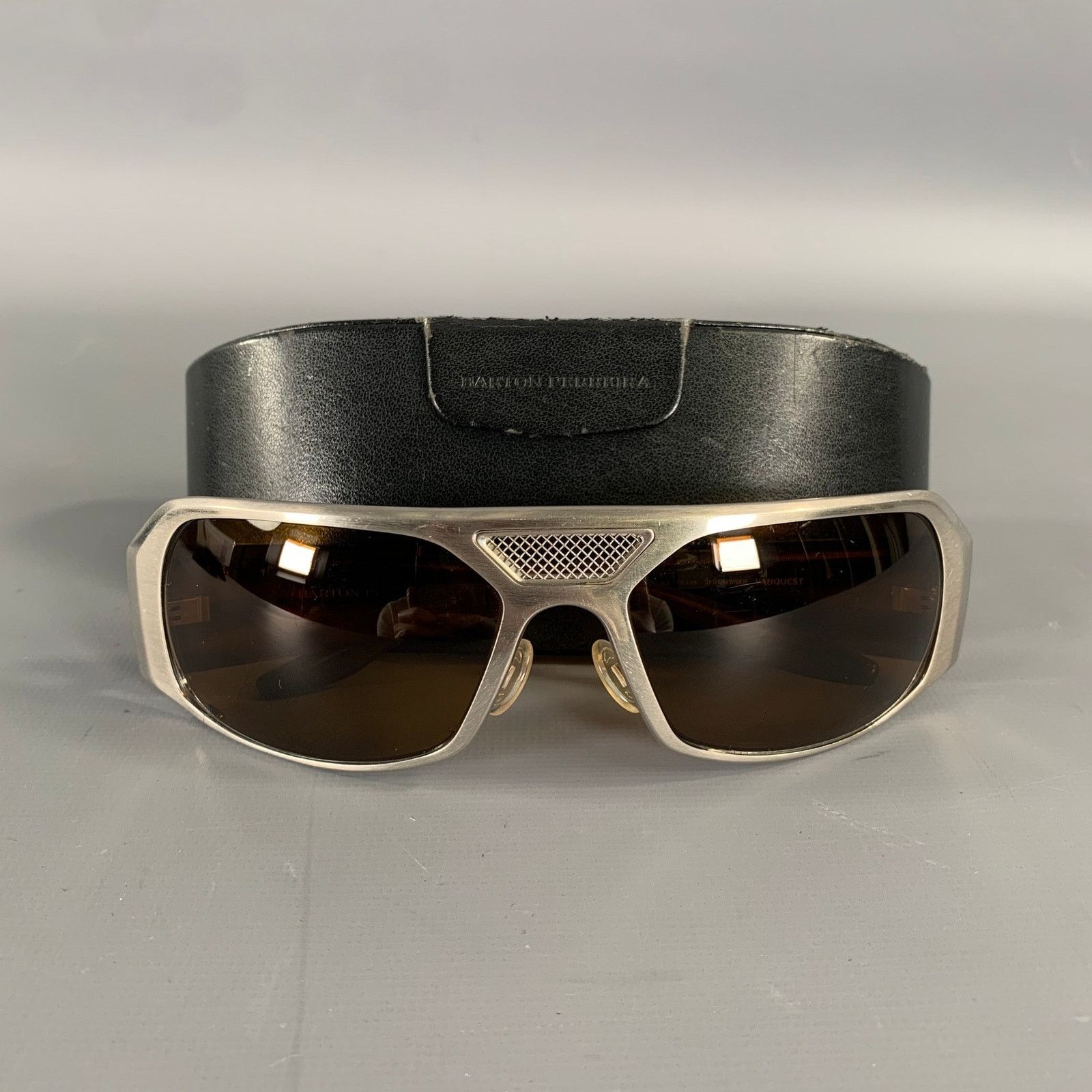 Barton Perreira Silver Tortoise Shell Mixed Pattern Sunglasses Size ONE SIZE - 7 Thumbnail