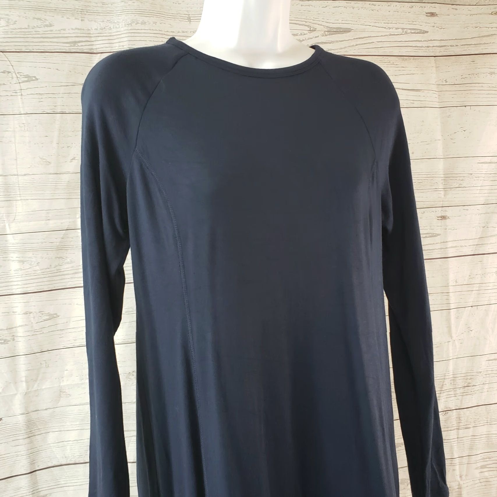 Vintage Purejill Womens Tunic Dress Solid Blue Long Sleeve Rayon Blend Size S Size S / US 4 / IT 40 - 2 Thumbnail