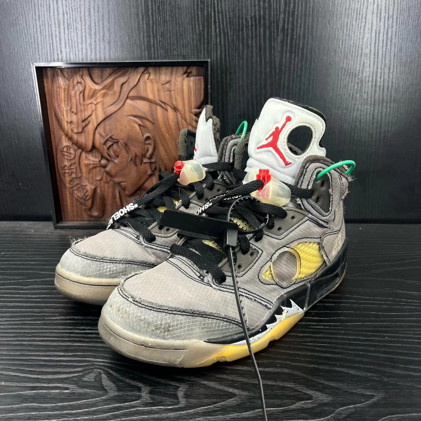 Nike Off-White Air Jordan 5 'Black Wing' Size 40 Size US 7 / EU 40 - 1 Thumbnail