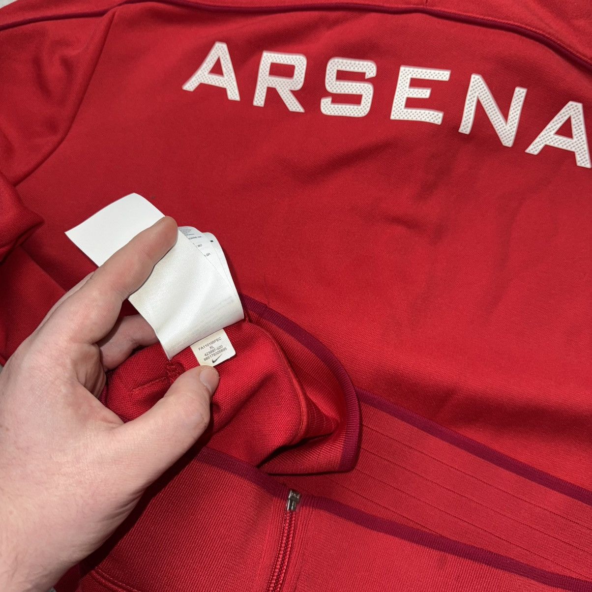 Nike Vintage 2011 Nike Arsenal Football Track Jacket Size US XL / EU 56 / 4 - 16 Thumbnail