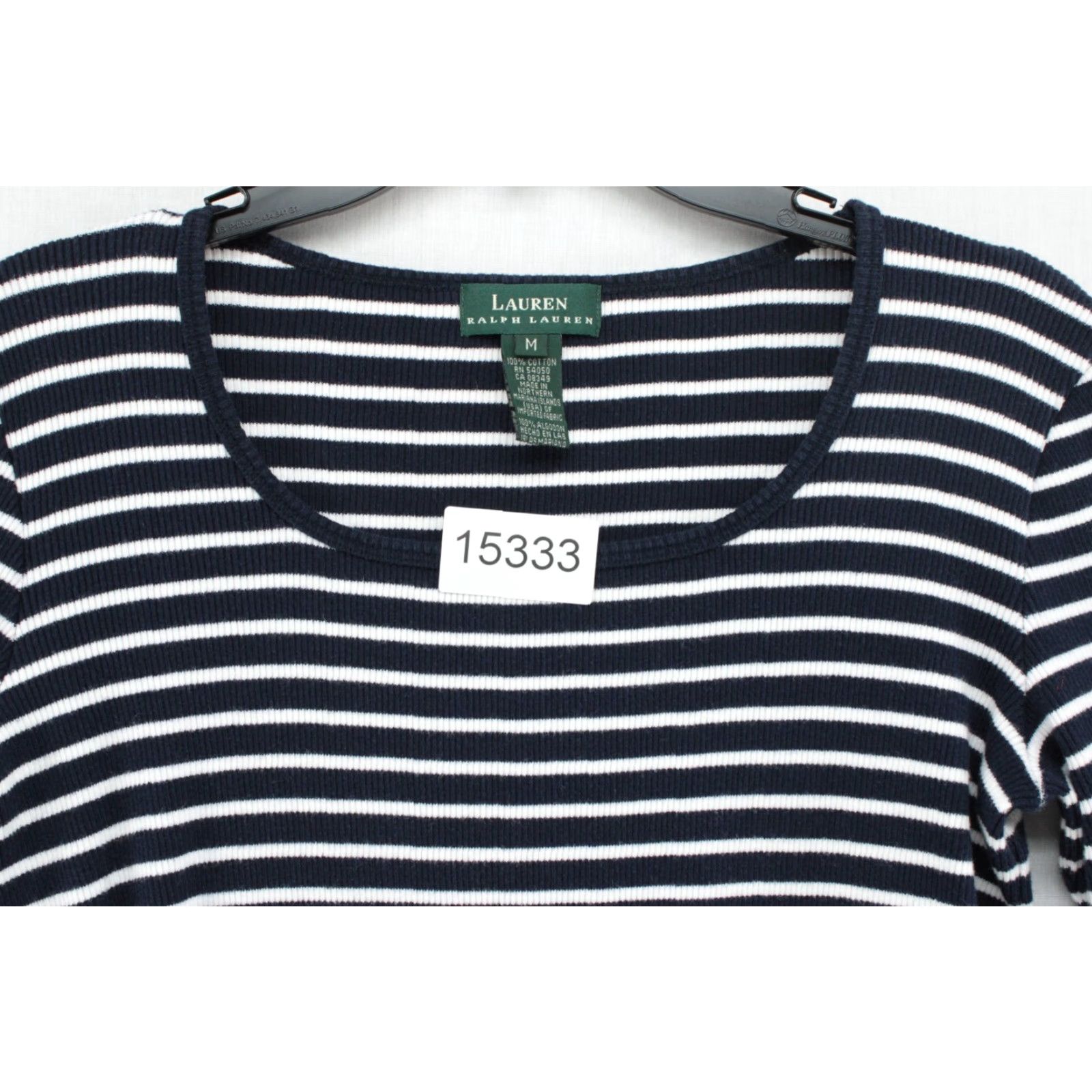 Ralph Lauren VINTAGE Lauren Ralph Lauren Shirt Women's Medium Blue White Striped Sailor Classic Nautical Preppy Mens Size M / US 6-8 / IT 42-44 - 6 Thumbnail
