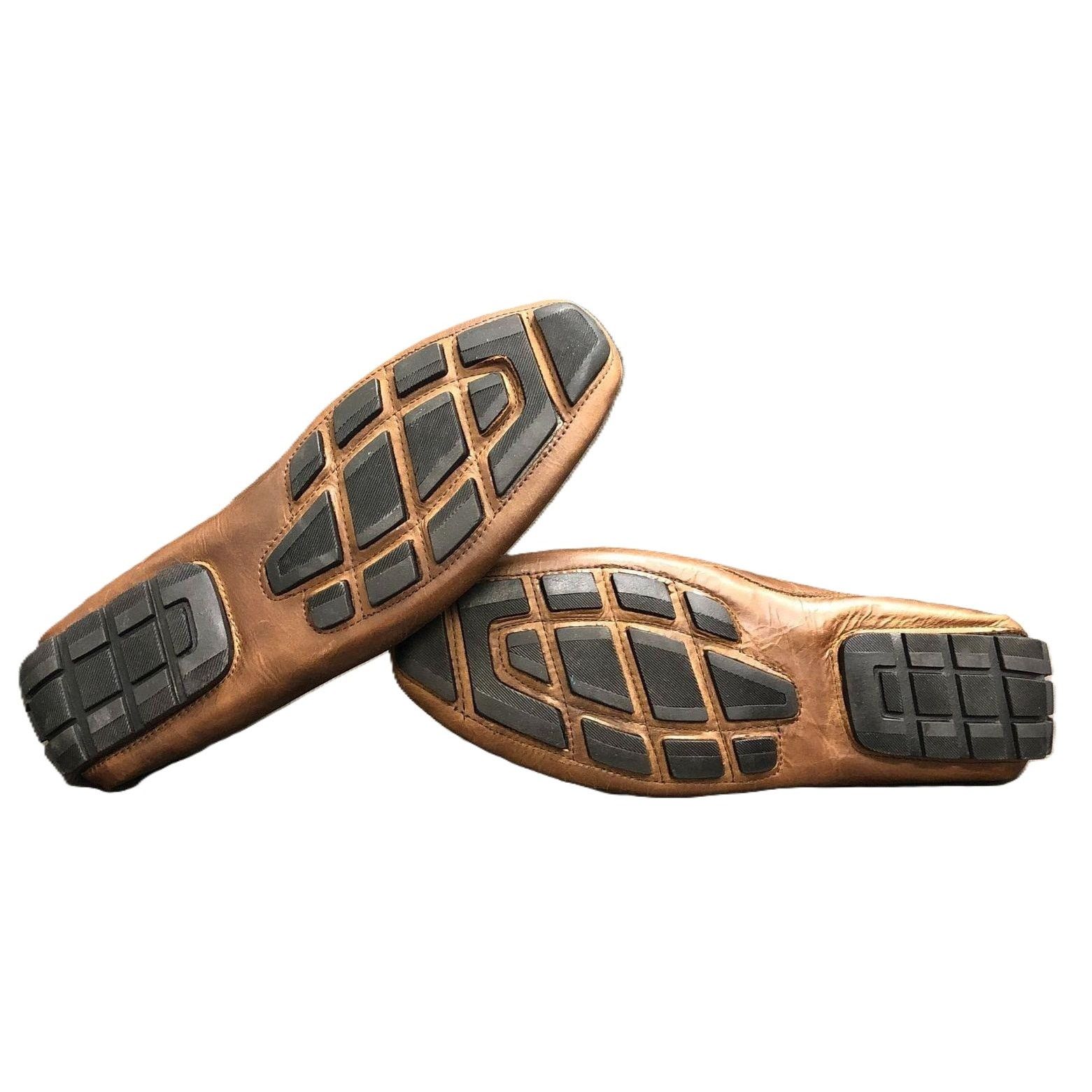 Donald Pliner Donald Pliner Damiano Cognac Woven Leather Driving Loafer Size US 11.5 / EU 44-45 - 6 Thumbnail