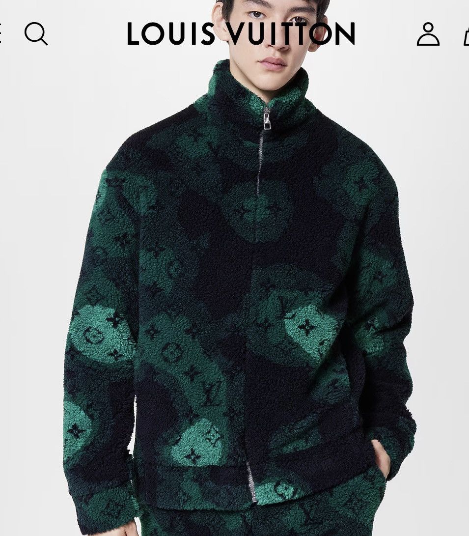 Louis Vuitton Louis Vuitton Mens 2023 Monogram Camo Fleece Blouson Jacket Size US M / EU 48-50 / 2 - 2 Thumbnail