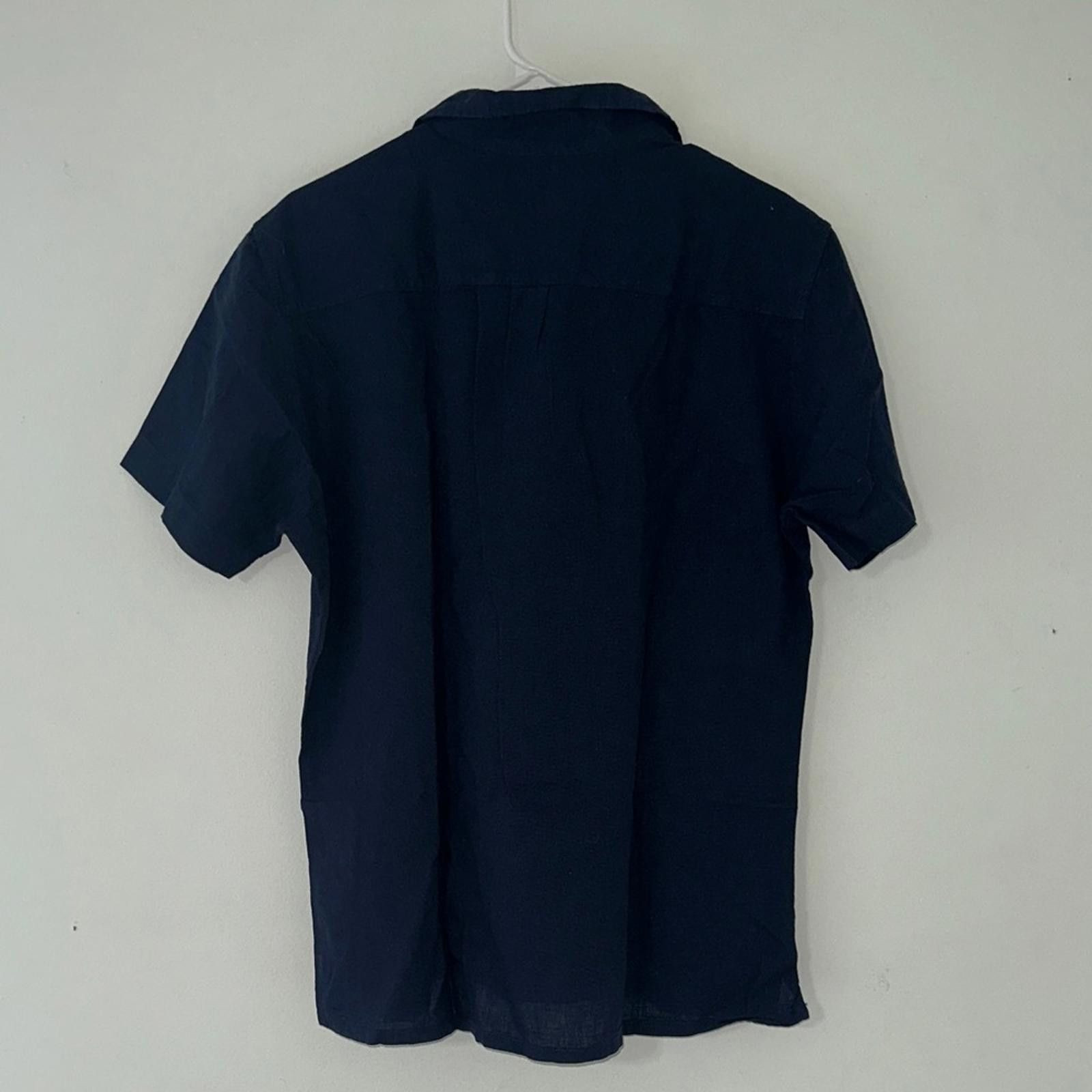 Primark Primark Dark Blue Short Sleeve Shirt Size US M / EU 48-50 / 2 - 4 Thumbnail