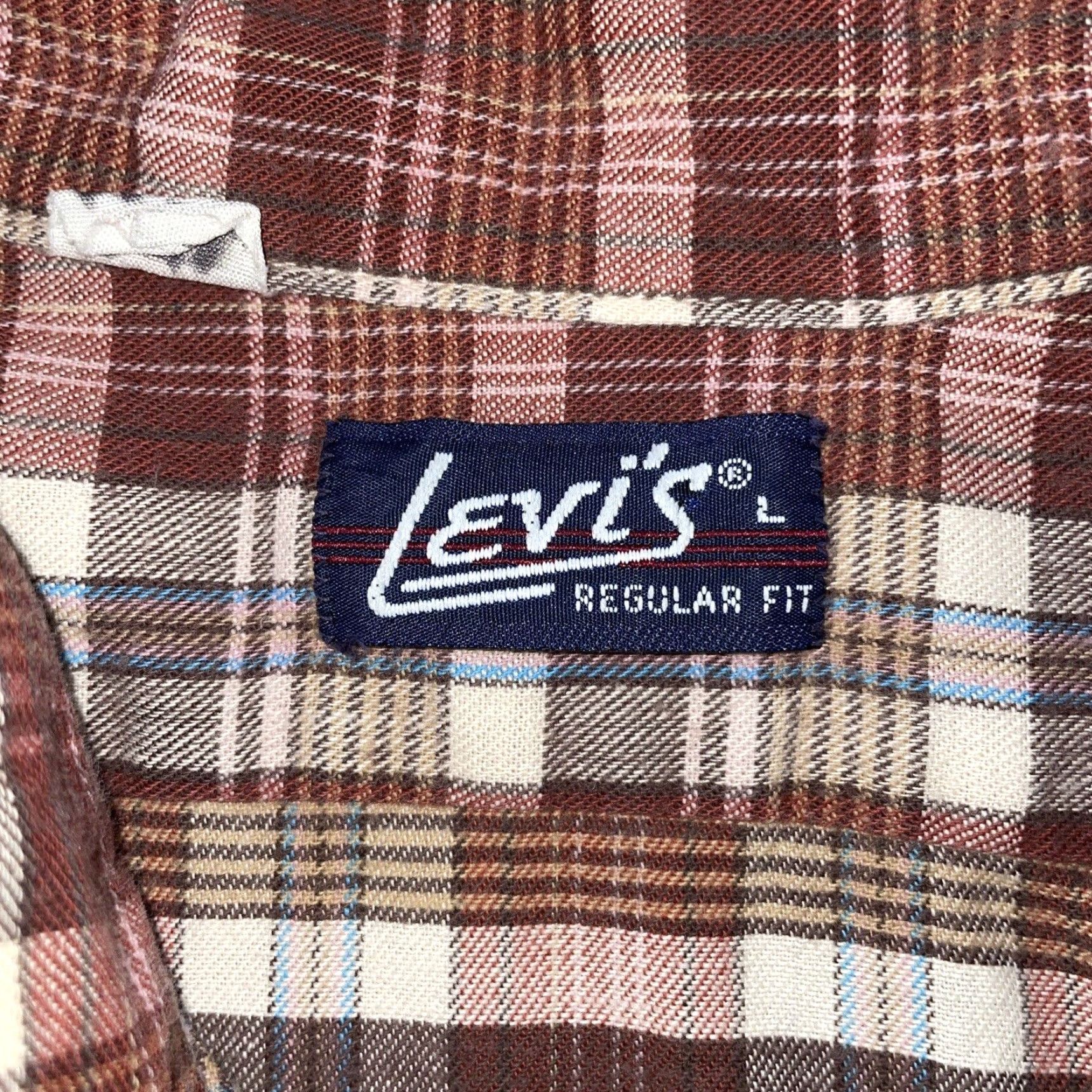 Levi's VINTAGE Levi's Red Plaid Button-Up Shirt Cotton Blend Mens L Size US L / EU 52-54 / 3 - 3 Thumbnail