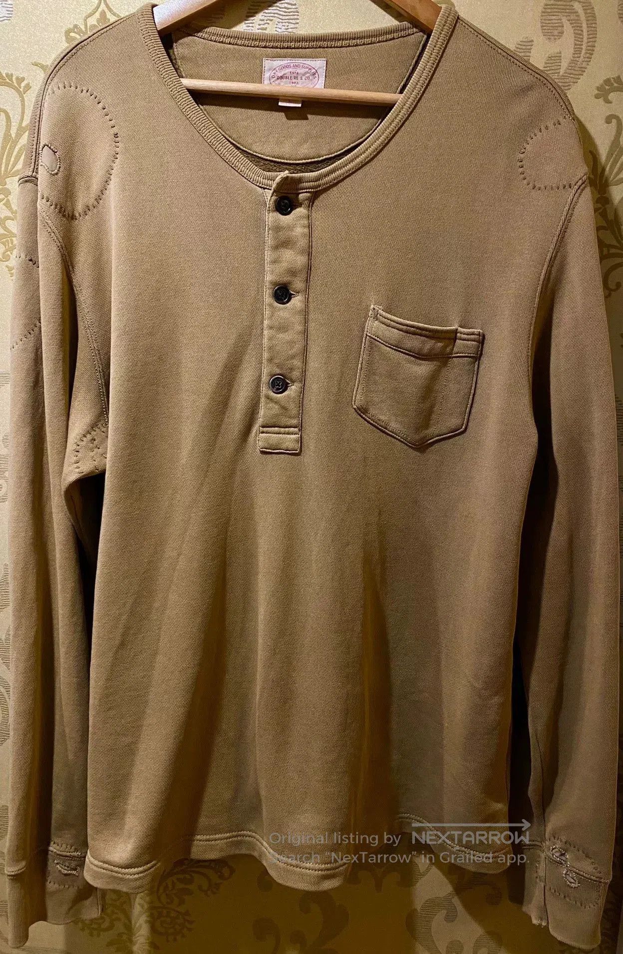 RRL Ralph Lauren rare vintage henley long sleeve shirt. Size US L / EU 52-54 / 3 - 1 Thumbnail