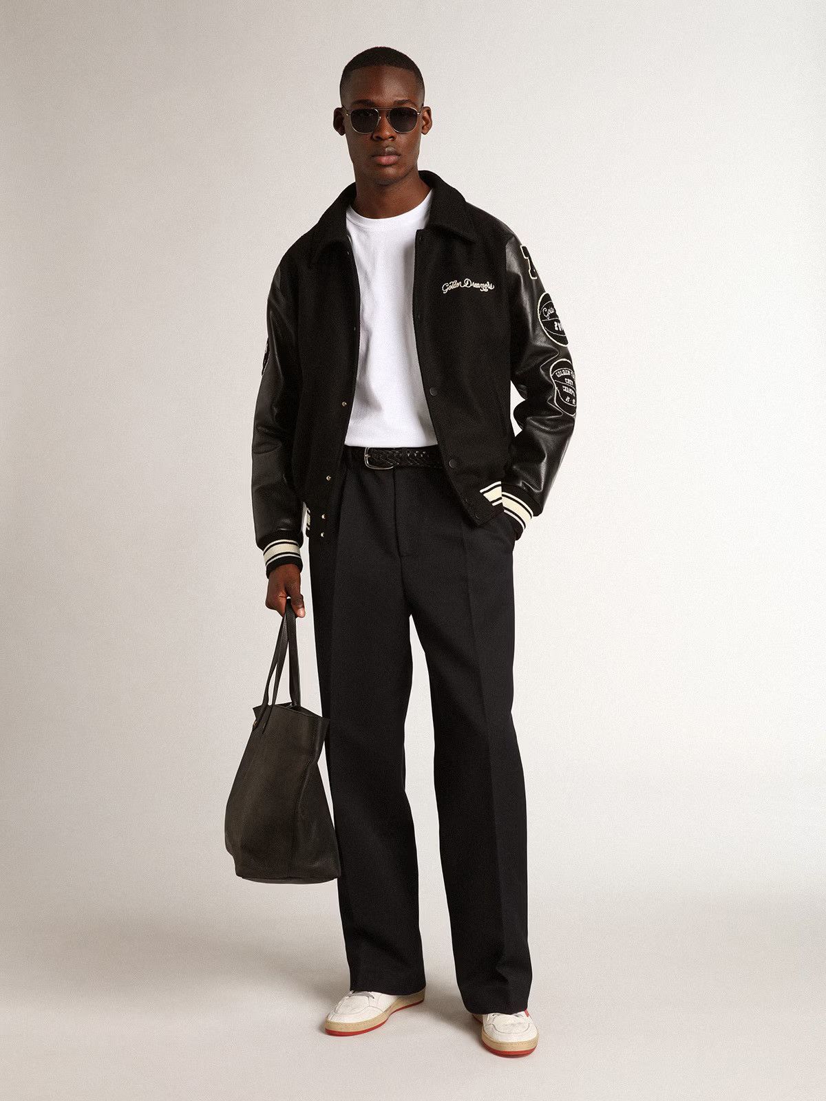 Golden Goose Wool Bomber with patch leather sleeves EU 48 USA 38 Size US M / EU 48-50 / 2 - 5 Thumbnail