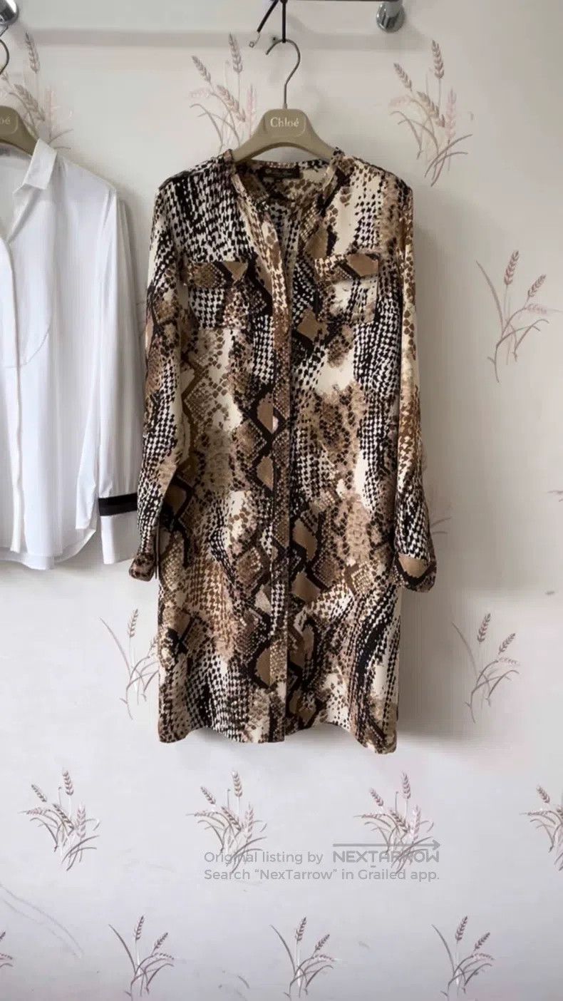 Loro Piana LORO PIANA Snake pattern heavy silk dress Size M / US 6-8 / IT 42-44 - 1 Thumbnail