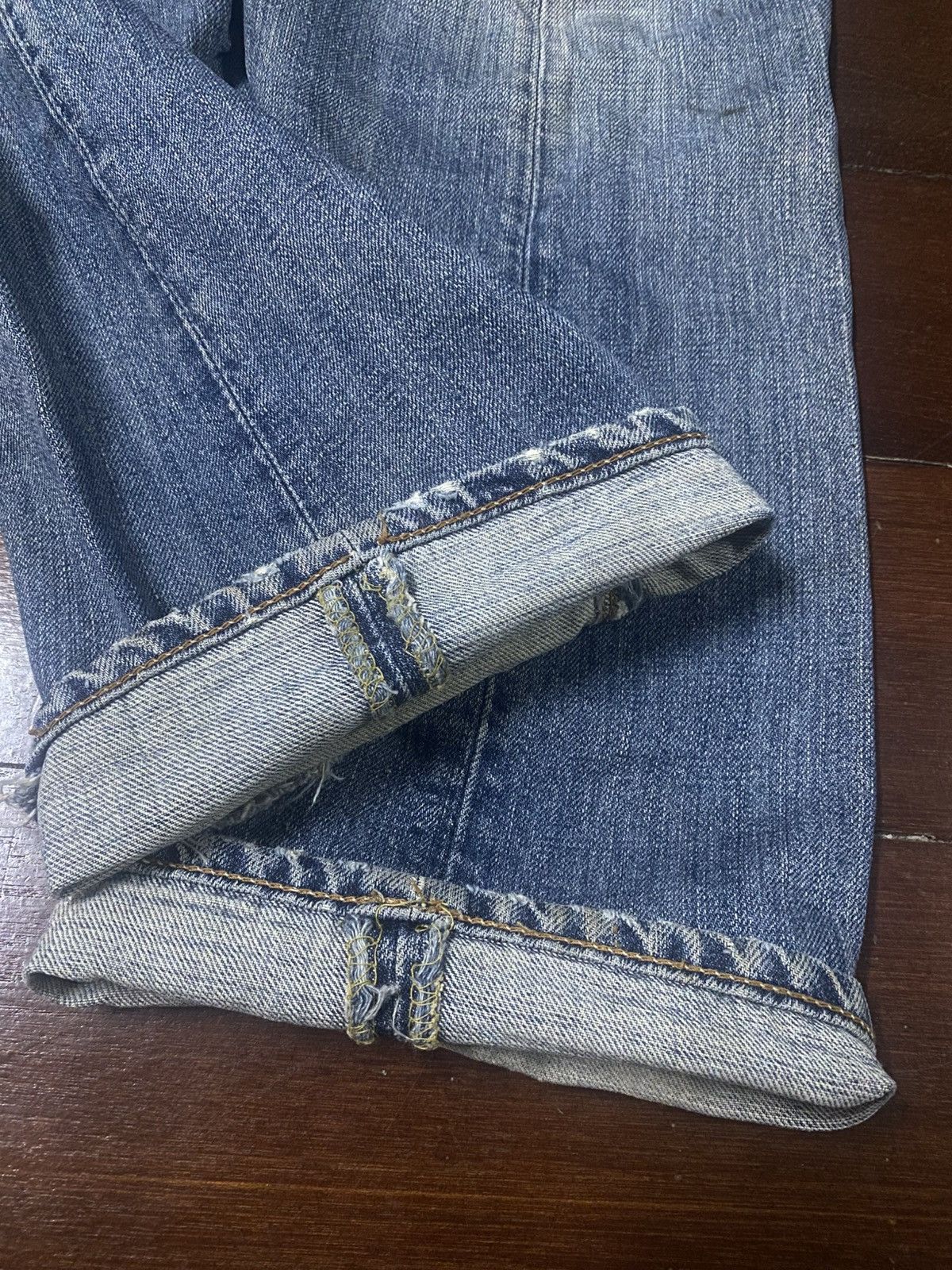Lee Repro Vintage 50s Lee Jeans Sanforized mud wash distressed Size US 33 - 12 Thumbnail