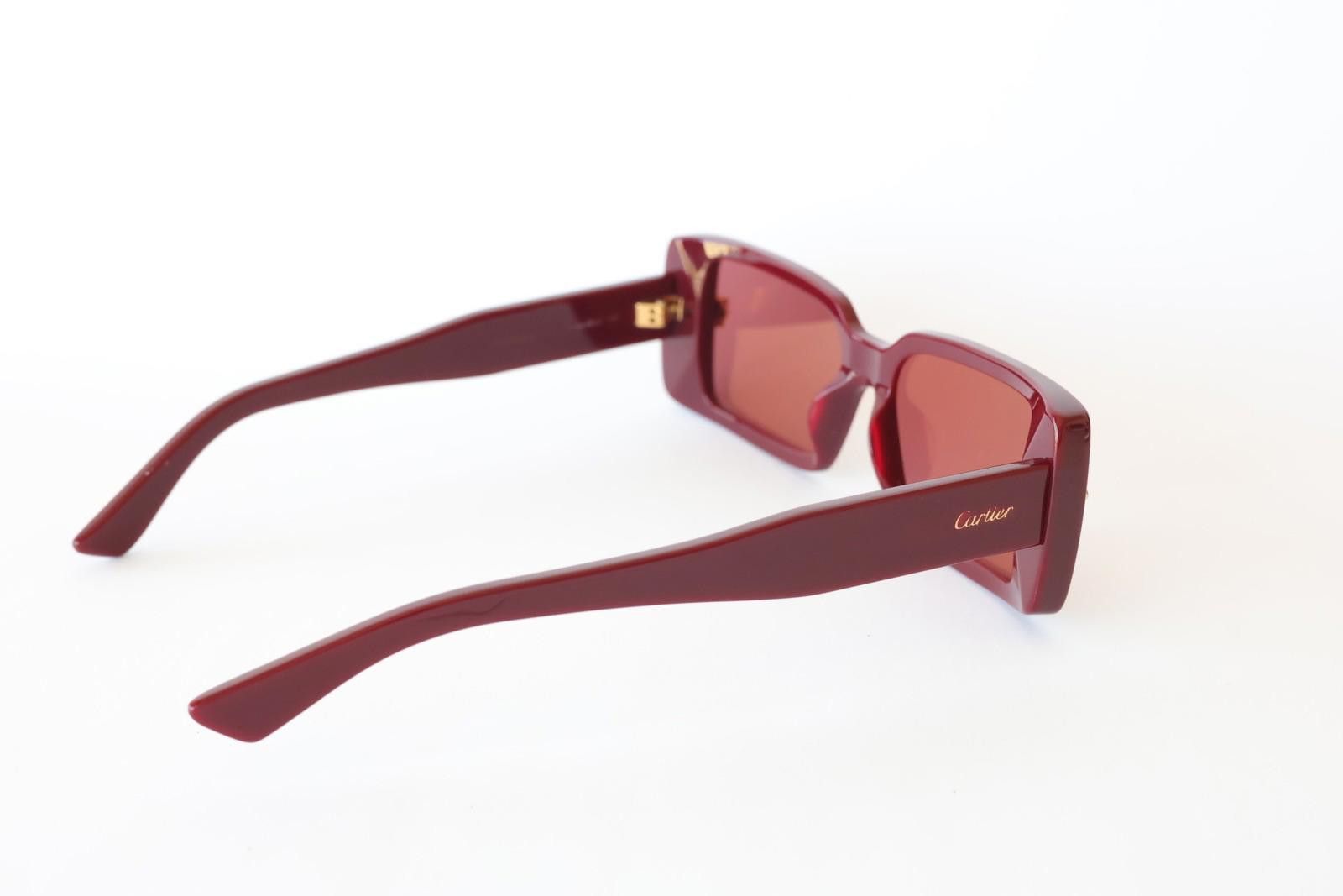 Cartier New Cartier eyewear sunglasses CT0358S 004 burgundy red Size ONE SIZE - 6 Thumbnail