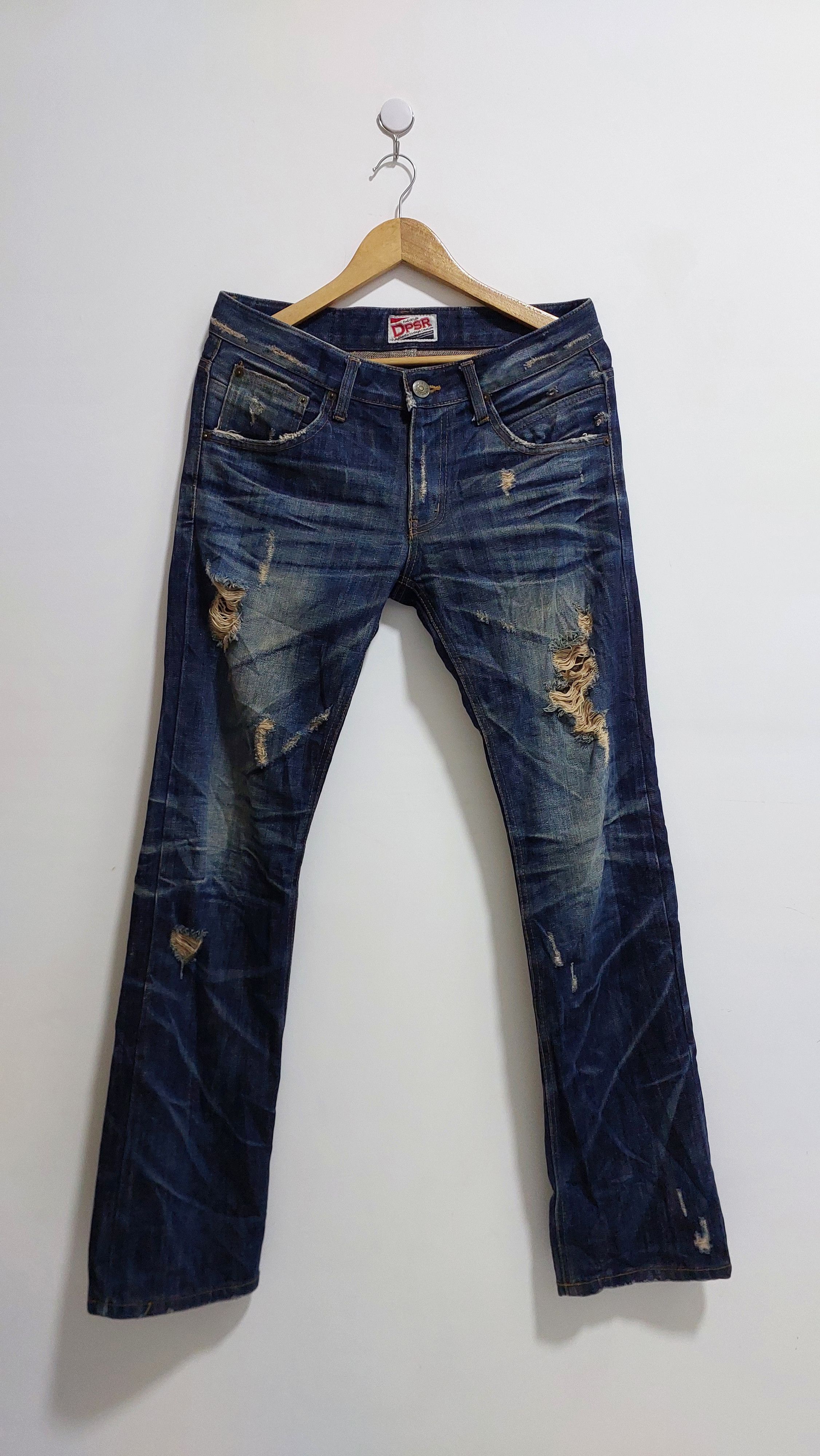 Japanese Brand DPSR DISTRESSED JEANS PANT Size US 32 / EU 48 - 14 Thumbnail