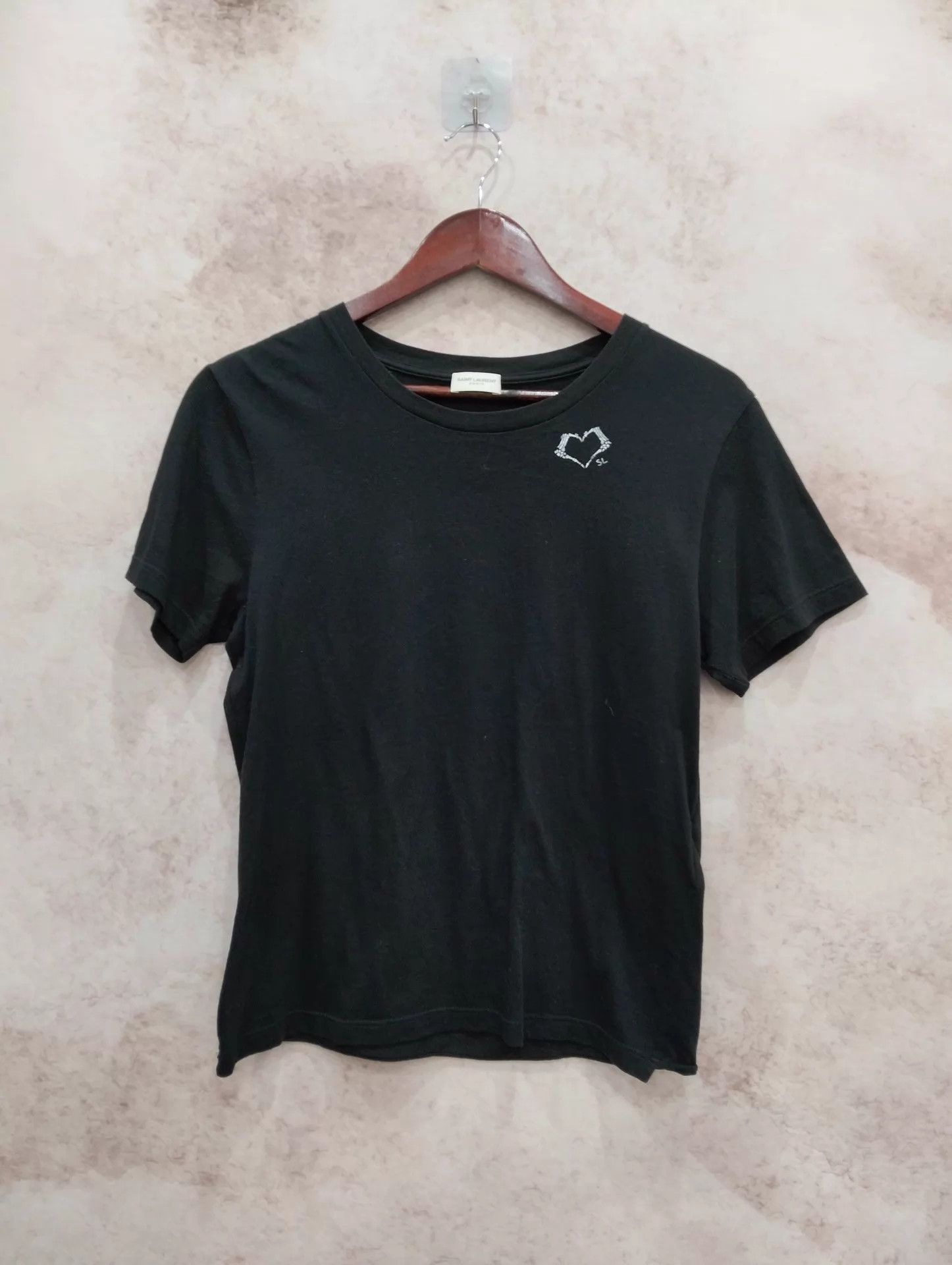 Saint Laurent Paris YSL heart collar T-shirt S 95 New Size S / US 4 / IT 40 - 1 Thumbnail