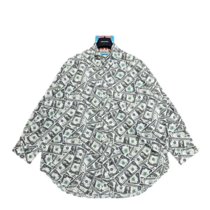 Balenciaga Balenciaga Dollar Print Long Sleeve Shirt Size US S / EU 44-46 / 1 - 1 Thumbnail