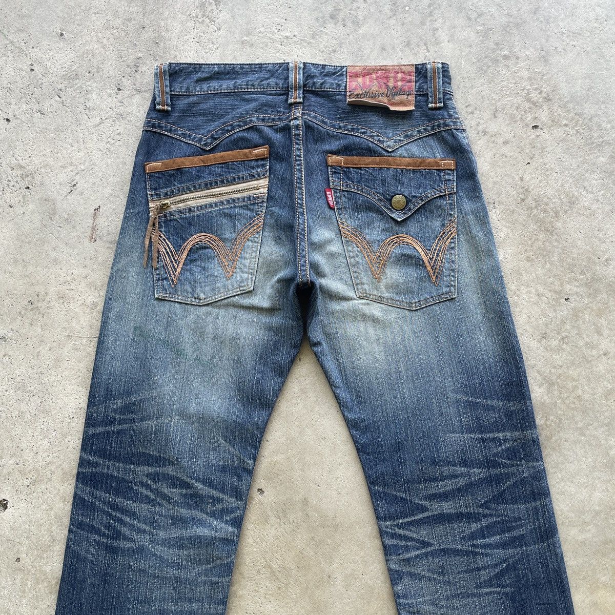 Edwin × Japanese Brand × Jean W33 Vintage Edwin Distressed Denim Faded Jeans Pants Size US 33 - 10 Thumbnail