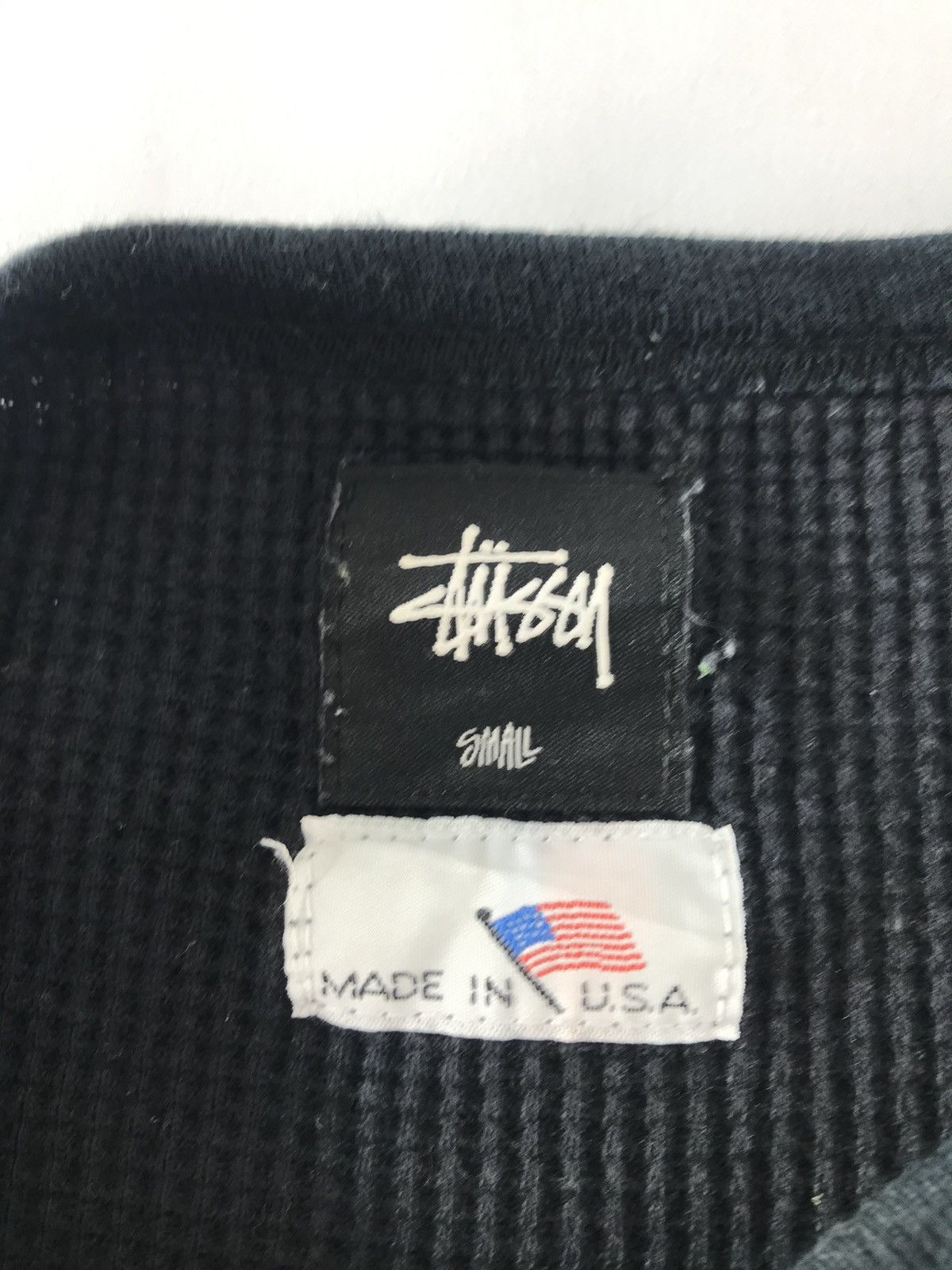 Stussy 90s Stussy No 4 Waffle Longsleeve Printed Tee Size S / US 4 / IT 40 - 6 Thumbnail