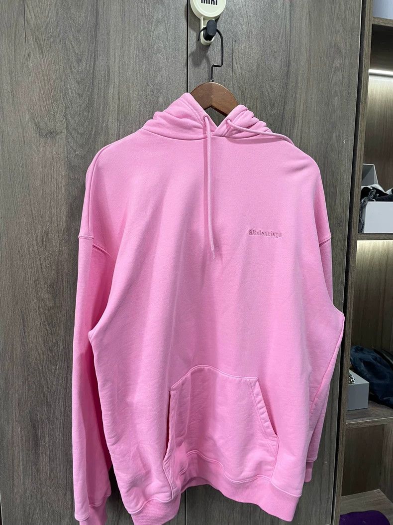 Balenciaga Balenciaga Pink Embroidered Hoodie Size US XS / EU 42 / 0 - 3 Thumbnail