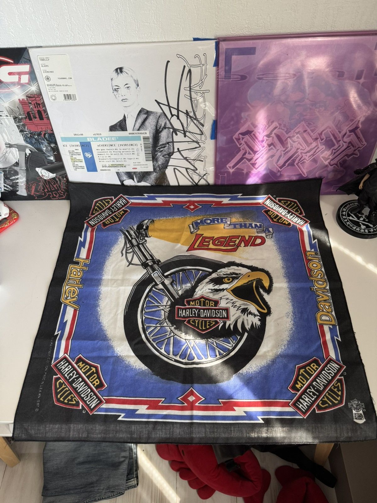 Harley Davidson Vintage Harley Davidson Eagle Wheel Bandana Size ONE SIZE - 1 Thumbnail