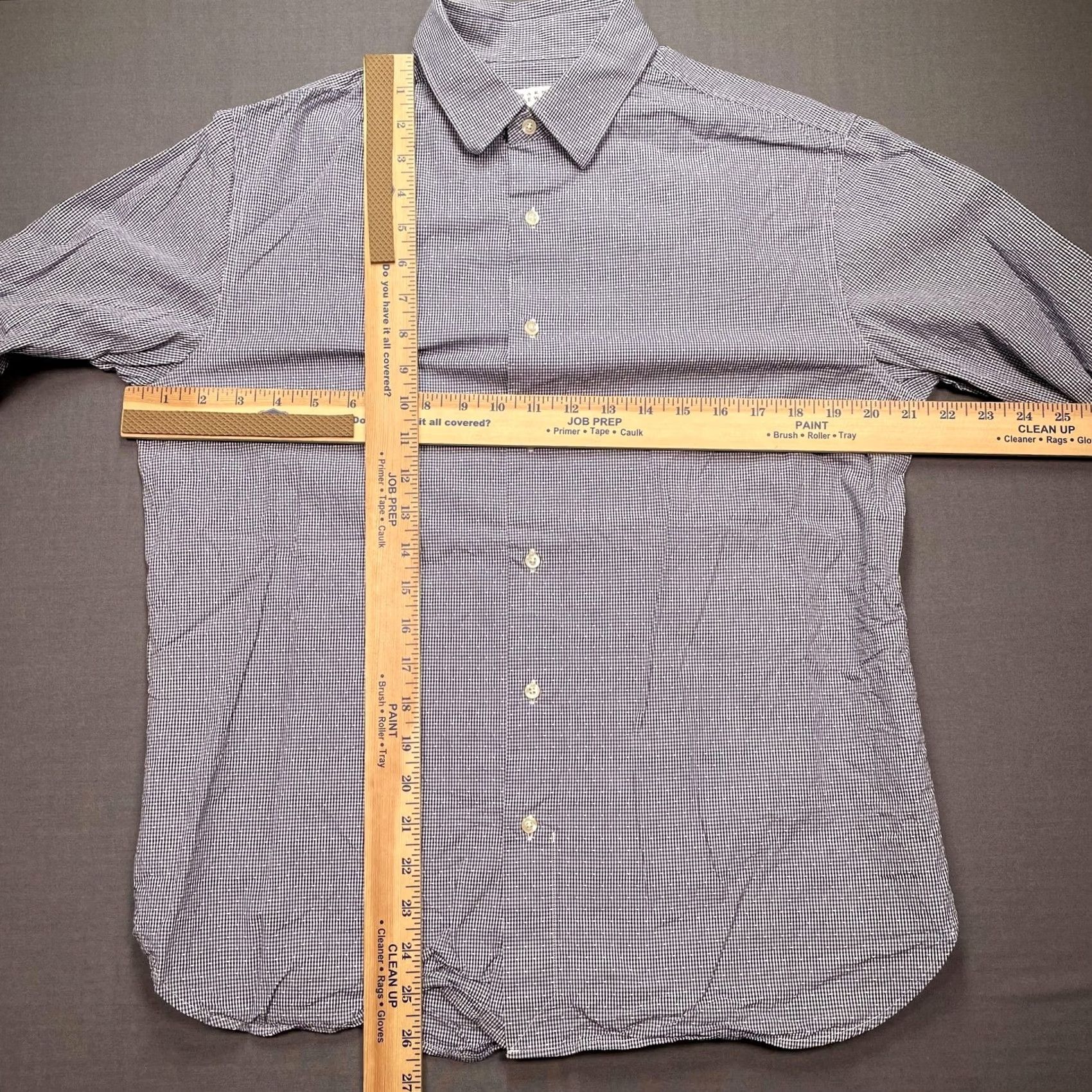 Vintage Barneys New York Shirt Mens M Blue Check Long Sleeve Button Up Cotton Woven Size US M / EU 48-50 / 2 - 3 Thumbnail