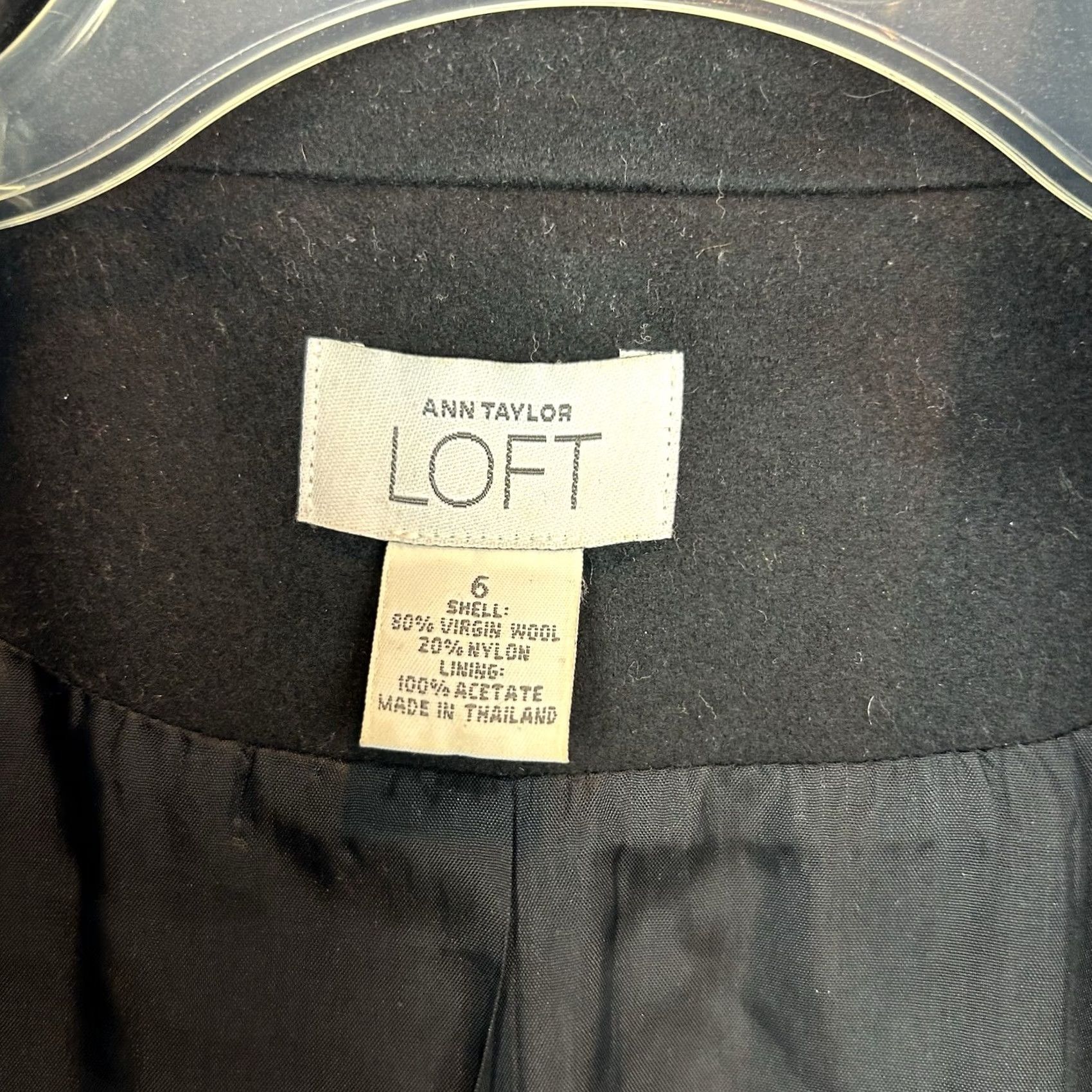 Ann Taylor Ann Taylor Loft Jacket Coat Womens 6 Black Wool Blend Work Classic Old Money Size M / US 6-8 / IT 42-44 - 3 Thumbnail