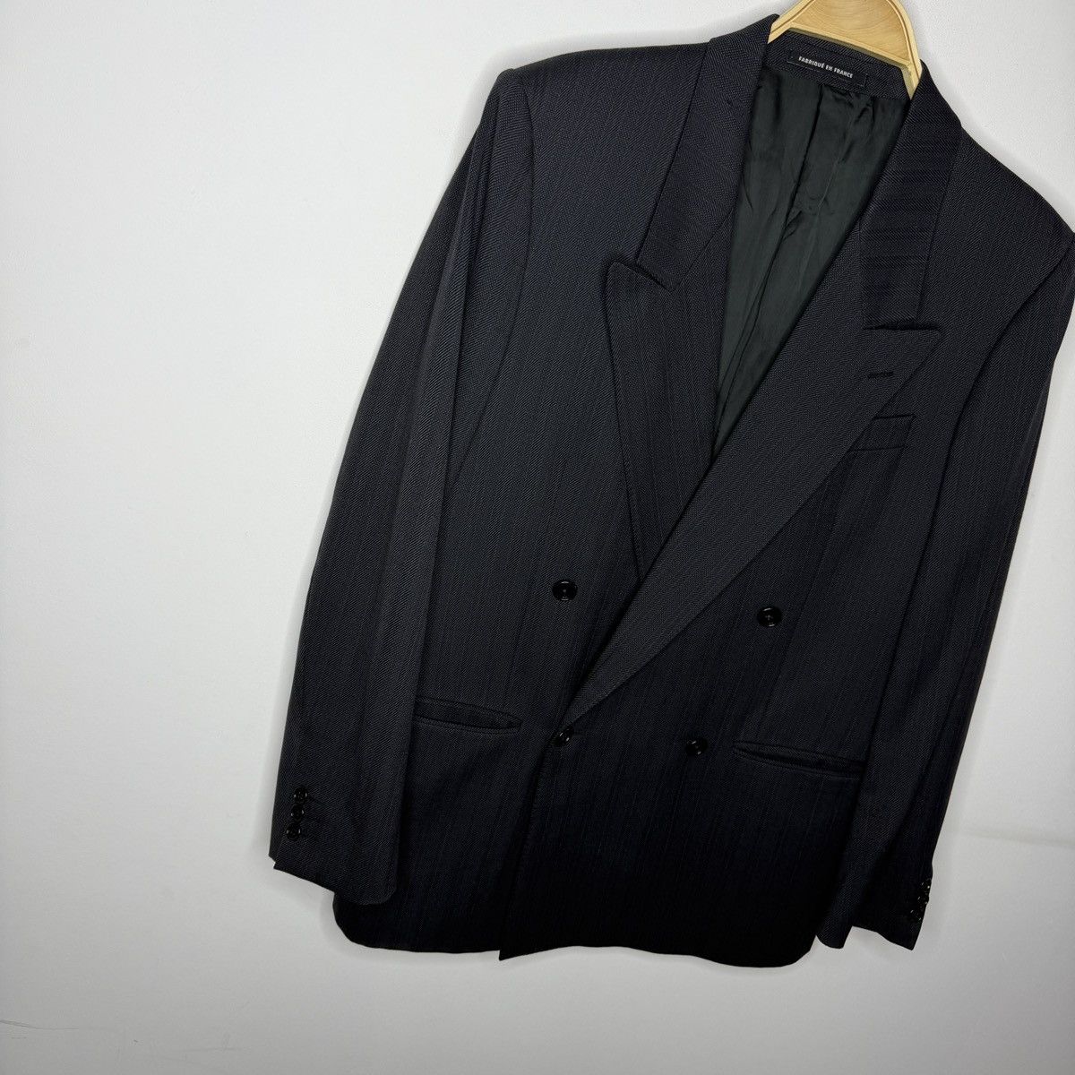 Yves Saint Laurent Vintage Yves Saint Laurent Double Breasted Wool Blazer Size 48R - 3 Thumbnail