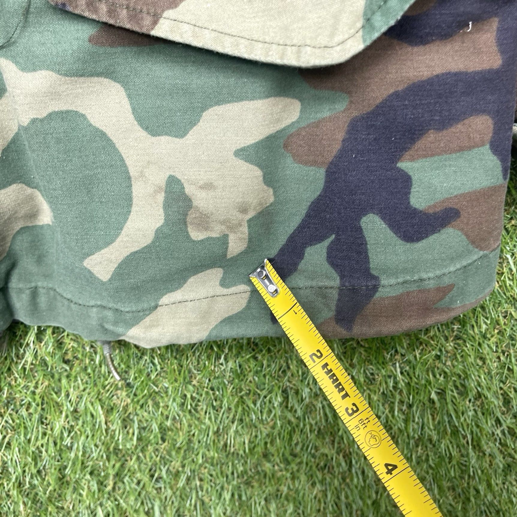AMO VINTAGE US Army Jacket Mens M Camouflage Camo Field Coat Long Coat Military Army Coat Hunting Hiking 90s Size US 31 - 4 Thumbnail