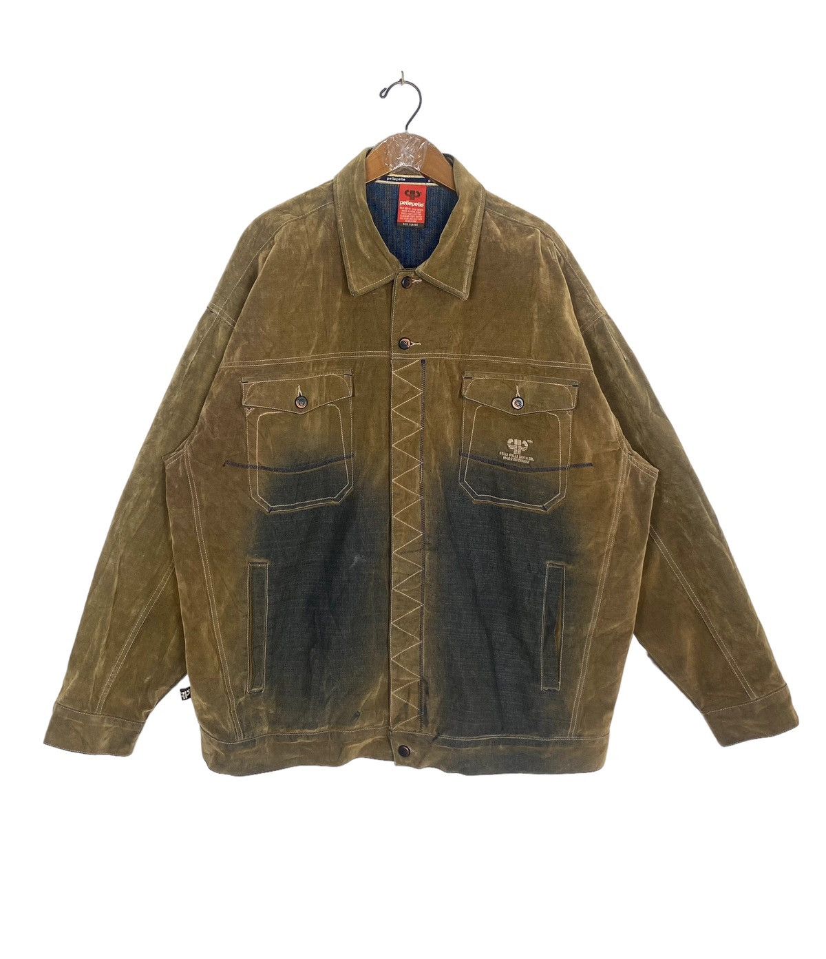 Rare‼️ Pelle Pelle by Marc Buchanan Denim Rayon Jacket