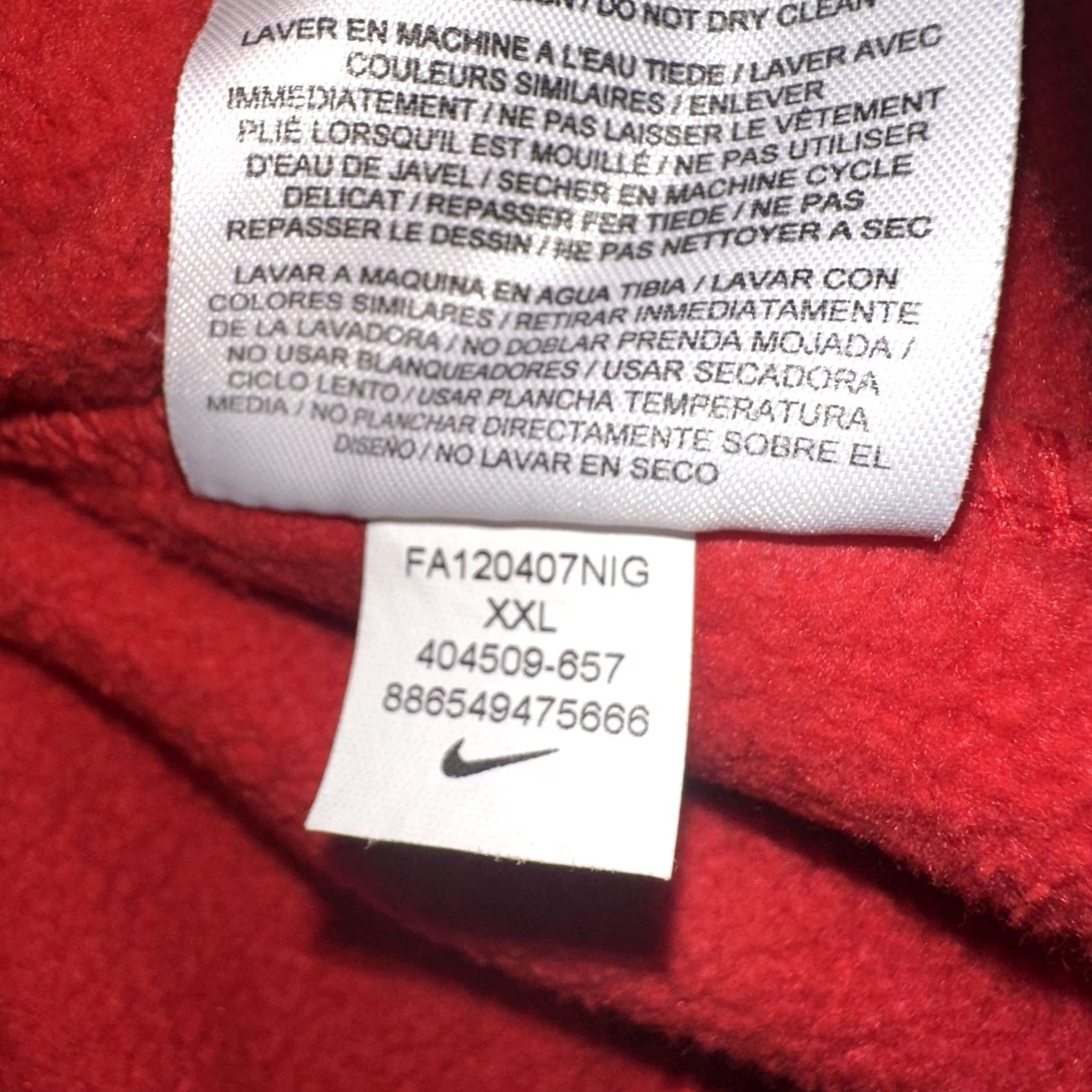 Nike VINTAGE Nike Sweatshirt Mens 2XL Crewneck Swoosh Logo Grunge Y2K Red Size US XXL / EU 58 / 5 - 3 Thumbnail
