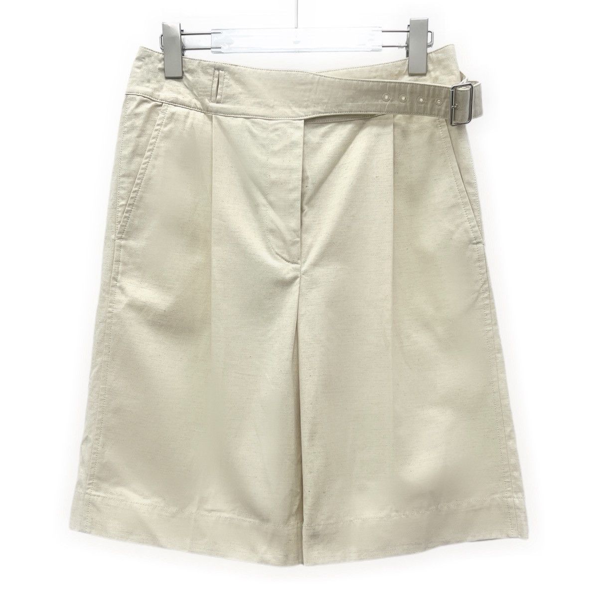 Acne Studios Acne Studios Beige Linen Casual Five-point Pants K26WX Size 24" / US 00 / IT 34 - 1 Thumbnail