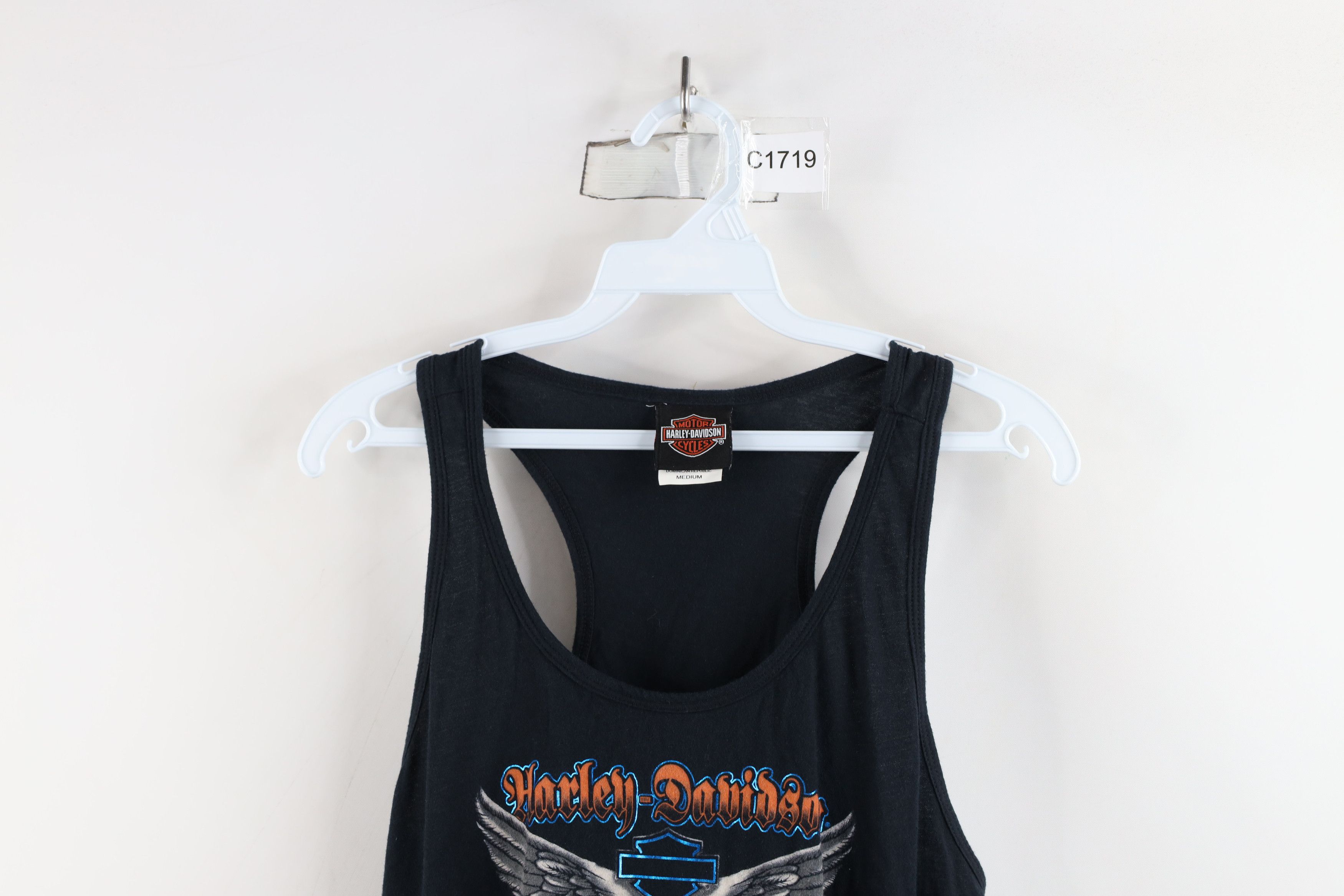 Harley Davidson × Vintage Vintage Y2K Harley Davidson Eagle Tank Top T-Shirt Black Size M / US 6-8 / IT 42-44 - 2 Thumbnail