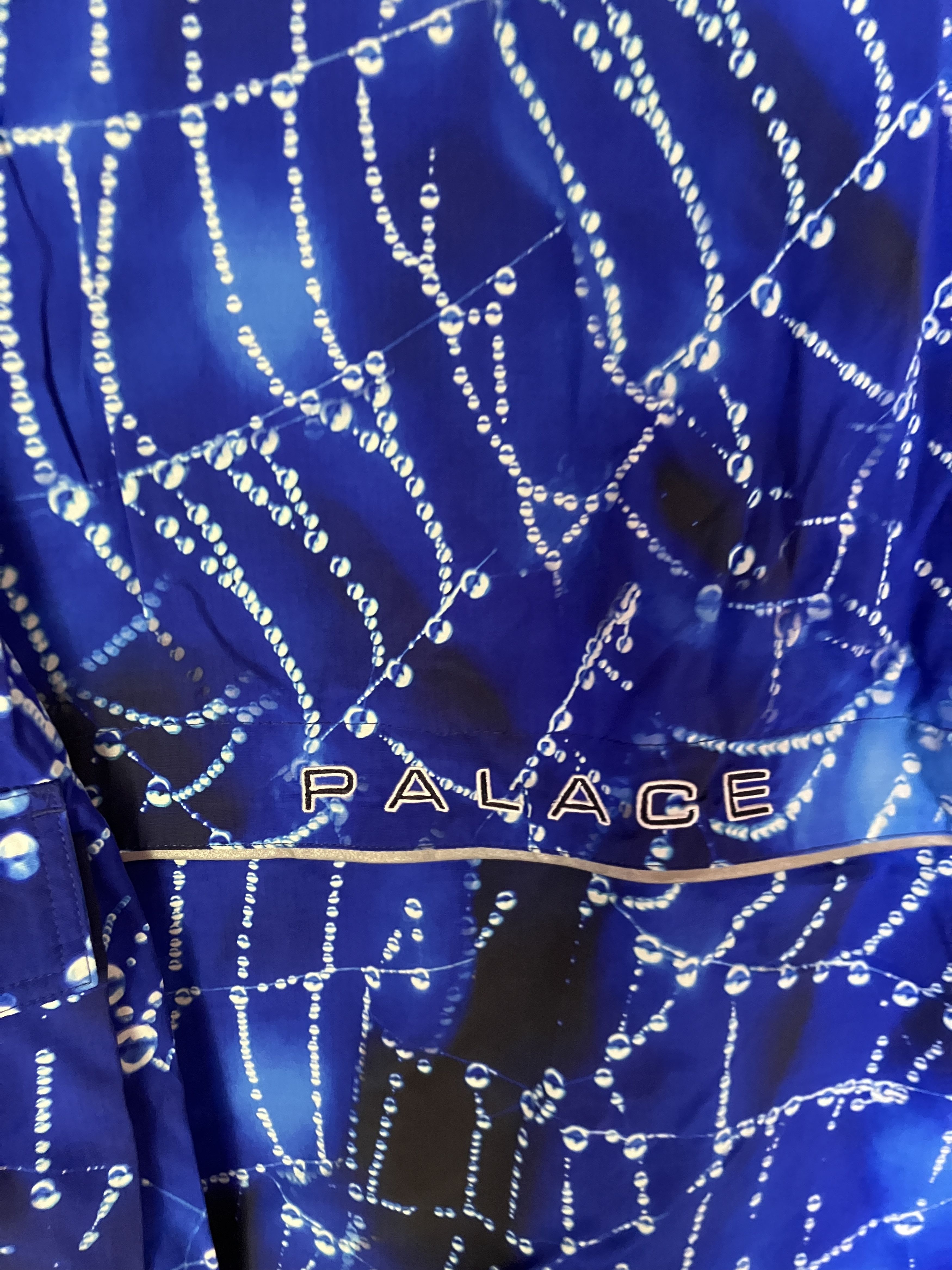 Palace Palace Spring 24 Arc Shell Hooded Jacket - Blue Spider Web Size US XL / EU 56 / 4 - 8 Thumbnail