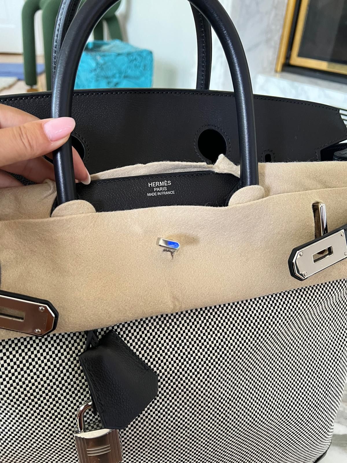 Hermes Hermès SAC HAUT A COURROIES 40 TOILE CRISS/VEAU EVERGRAIN Size ONE SIZE - 14 Thumbnail