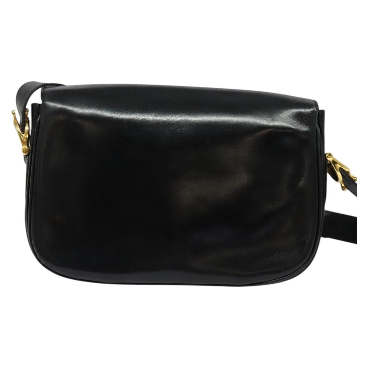 Celine CELINE Shoulder Bag Leather Black Gold Size ONE SIZE - 3 Thumbnail