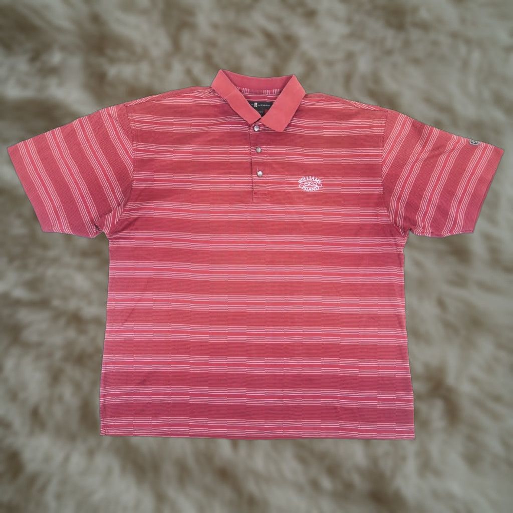Vintage Tiger Woods Polo Shirt - Red Striped Golf Casual Short Sleeve Shirt - Men's Size Large Size US L / EU 52-54 / 3 - 1 Thumbnail