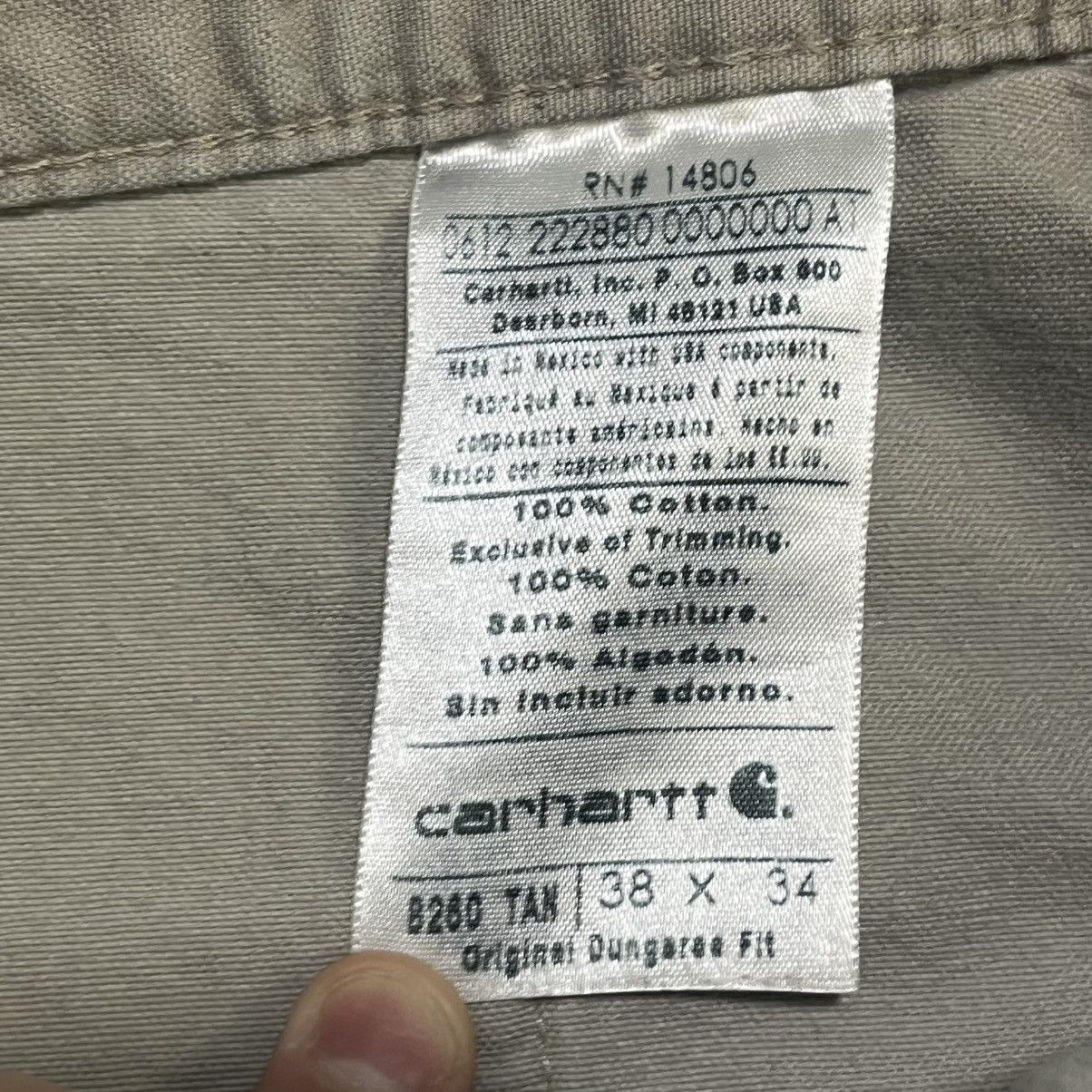 Carhartt VINTAGE CARHARTT BAGGY WIDE LEG WORKWEAR SKATER CARGO PANTS Size US 38 / EU 54 - 8 Thumbnail
