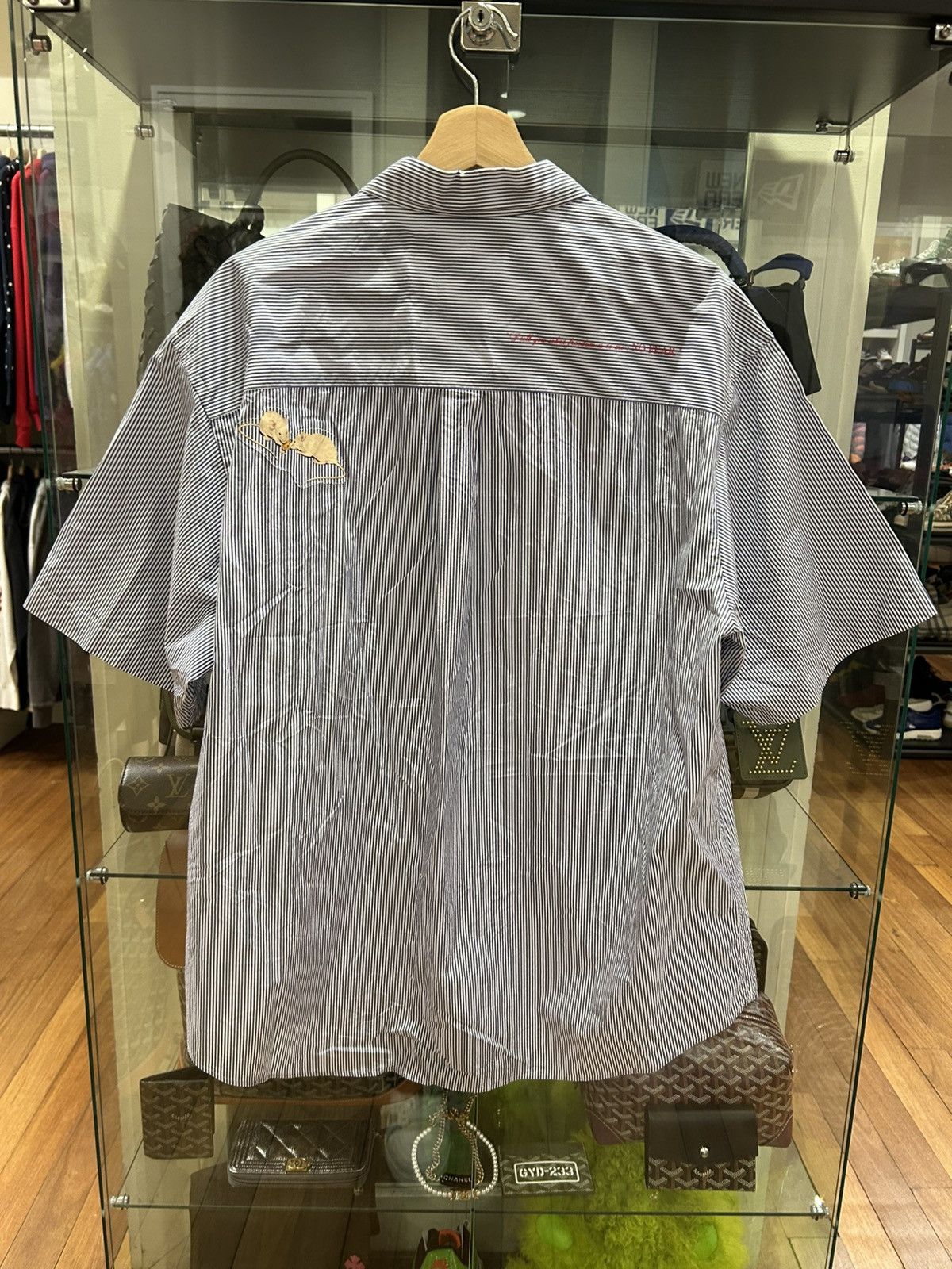 Undercover Undercover Pinstripe Embroidered Button Up Short Sleeve Tee Size US L / EU 52-54 / 3 - 2 Thumbnail