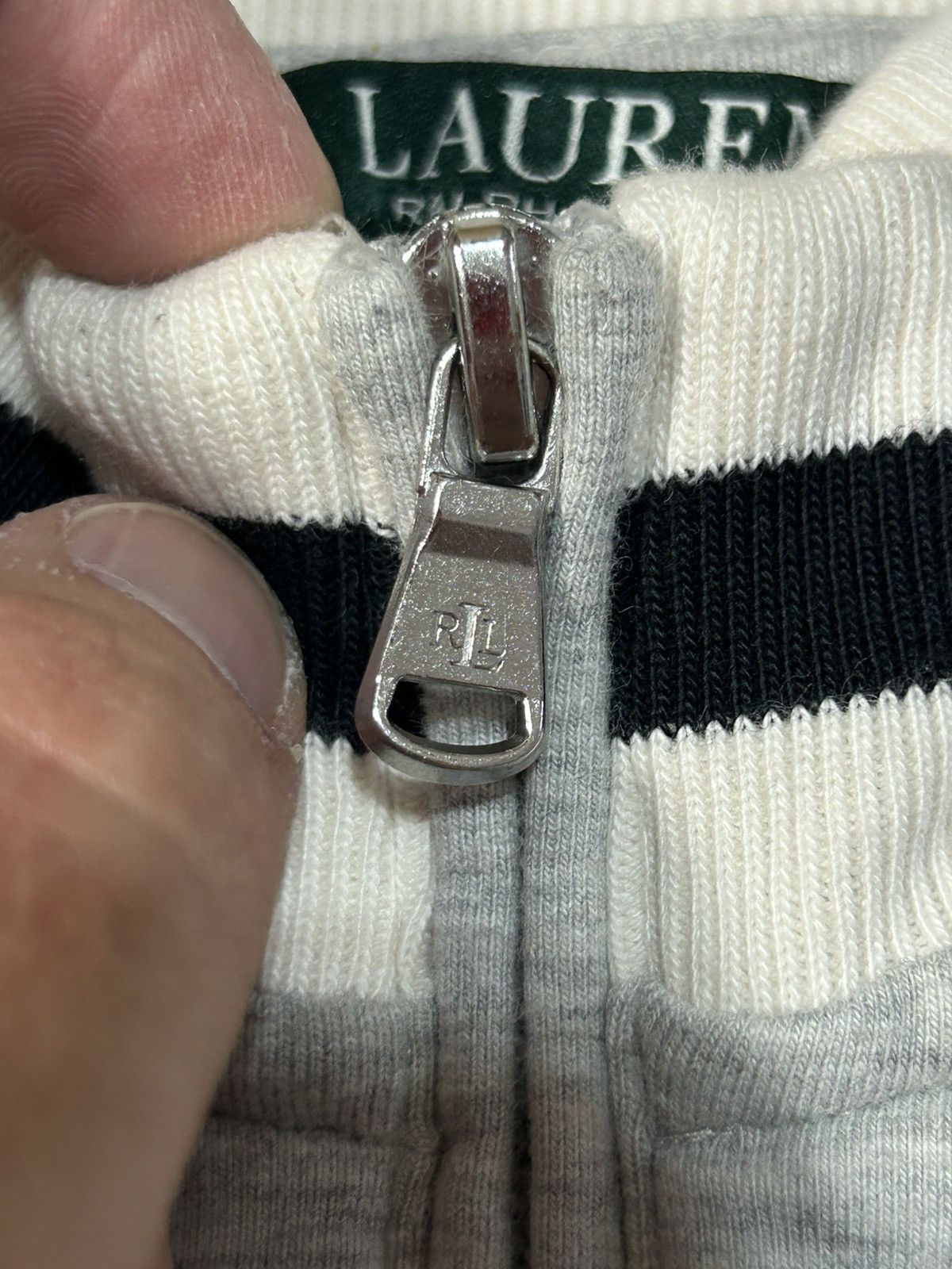 Lauren Ralph Lauren Lauren Ralph Lauren Grey Zip Track Jacket Size L / US 10 / IT 46 - 5 Thumbnail