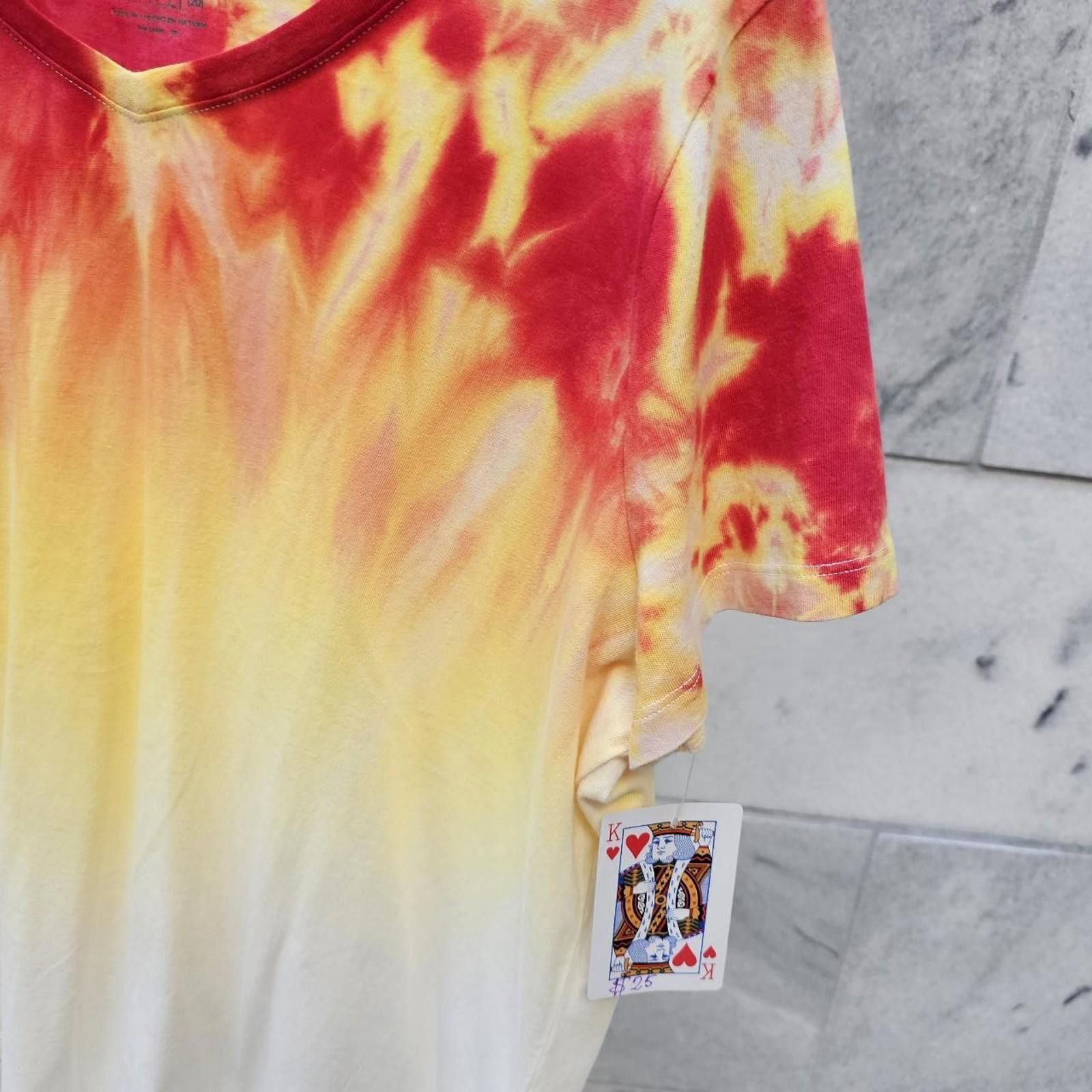 Designer Time and Tru Women's Tie-Dye Handmade T-shirt Size XXL / US 16-18 / IT 52-54 - 2 Thumbnail
