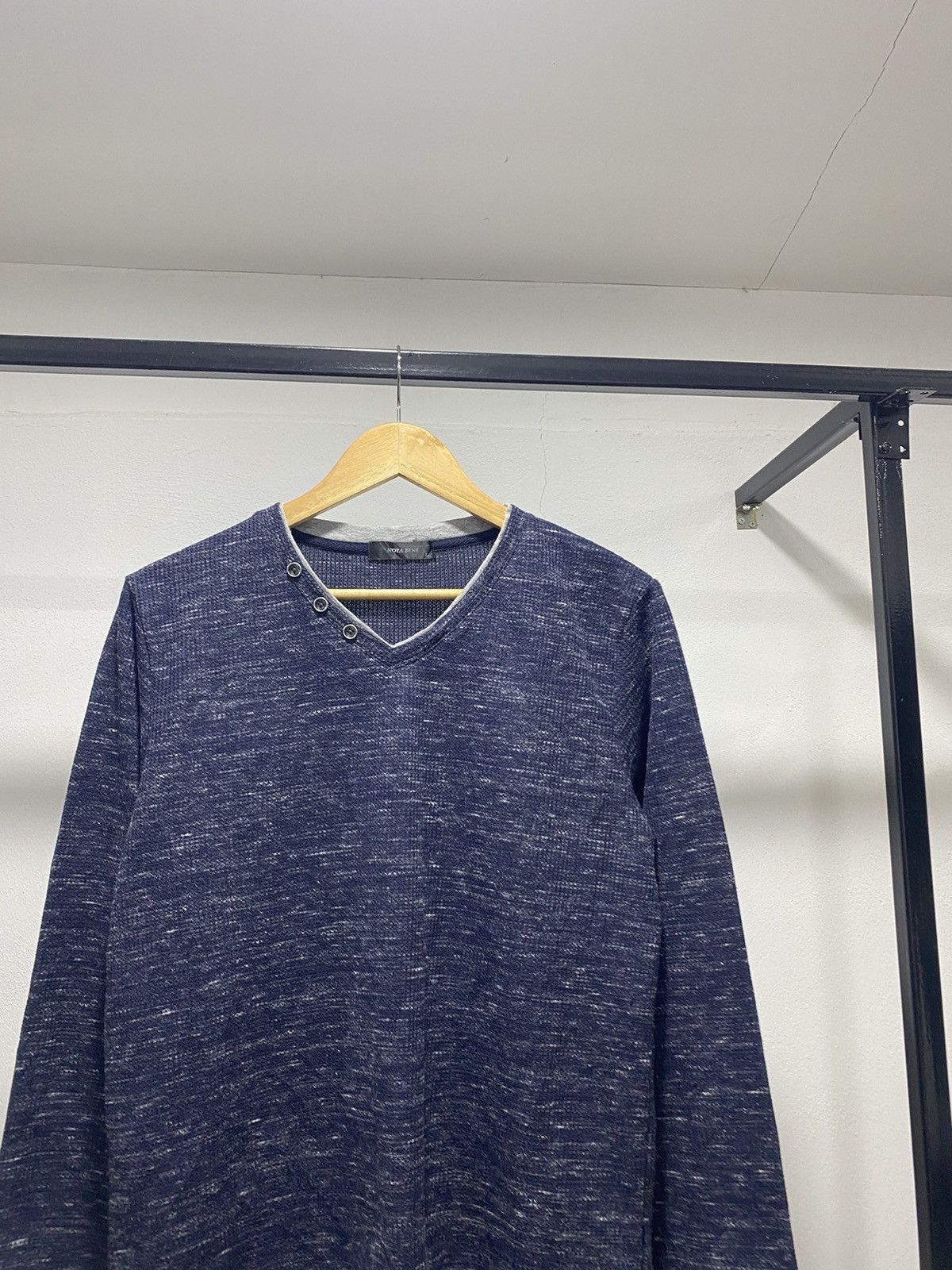 Hysteric Glamour × Japanese Brand × Le Grande Bleu (L.G.B.) Sick☠️ Nota Bene Button Studded Knit Ls Tshirt Lgb Punk Size US M / EU 48-50 / 2 - 2 Thumbnail