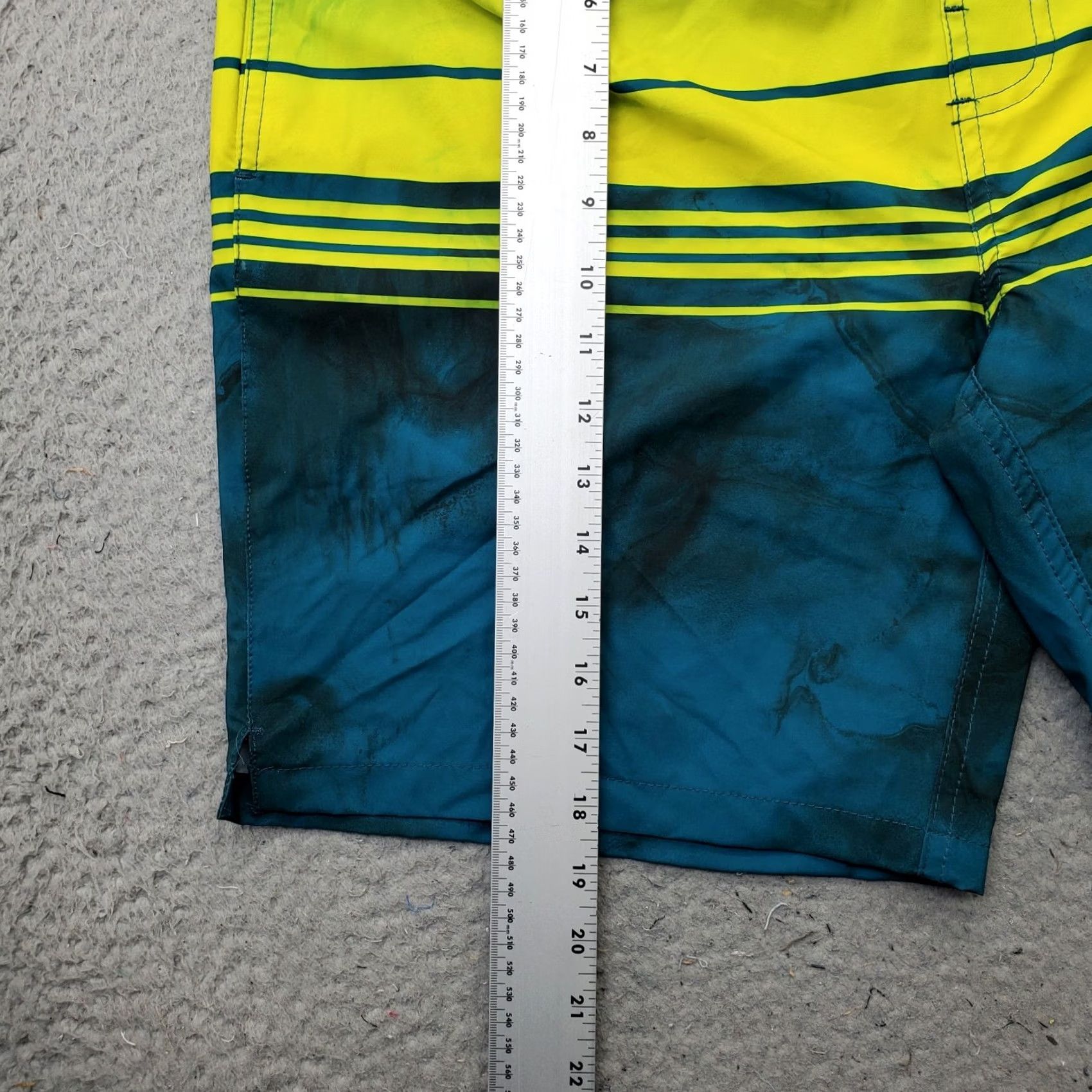 ZeroXposur ZeroXposur Performance Swim Shorts Mens Large Multi Striped Side Slit Drawstring Size US 33 - 4 Thumbnail
