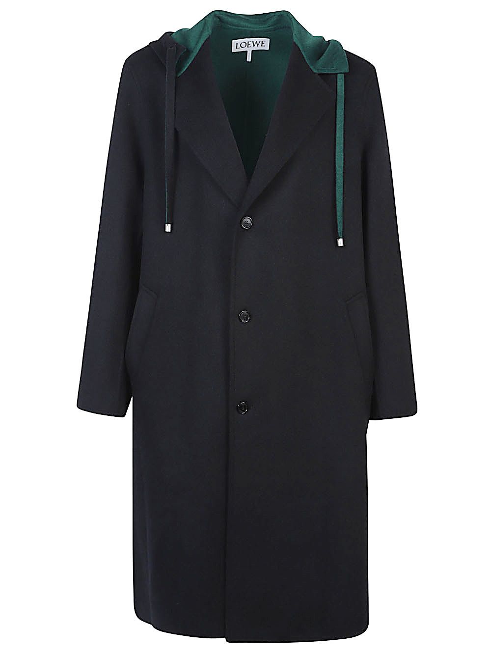 Loewe WOOL AND CASHMERE BLEND HOODED COAT Size US L / EU 52-54 / 3 - 1 Thumbnail