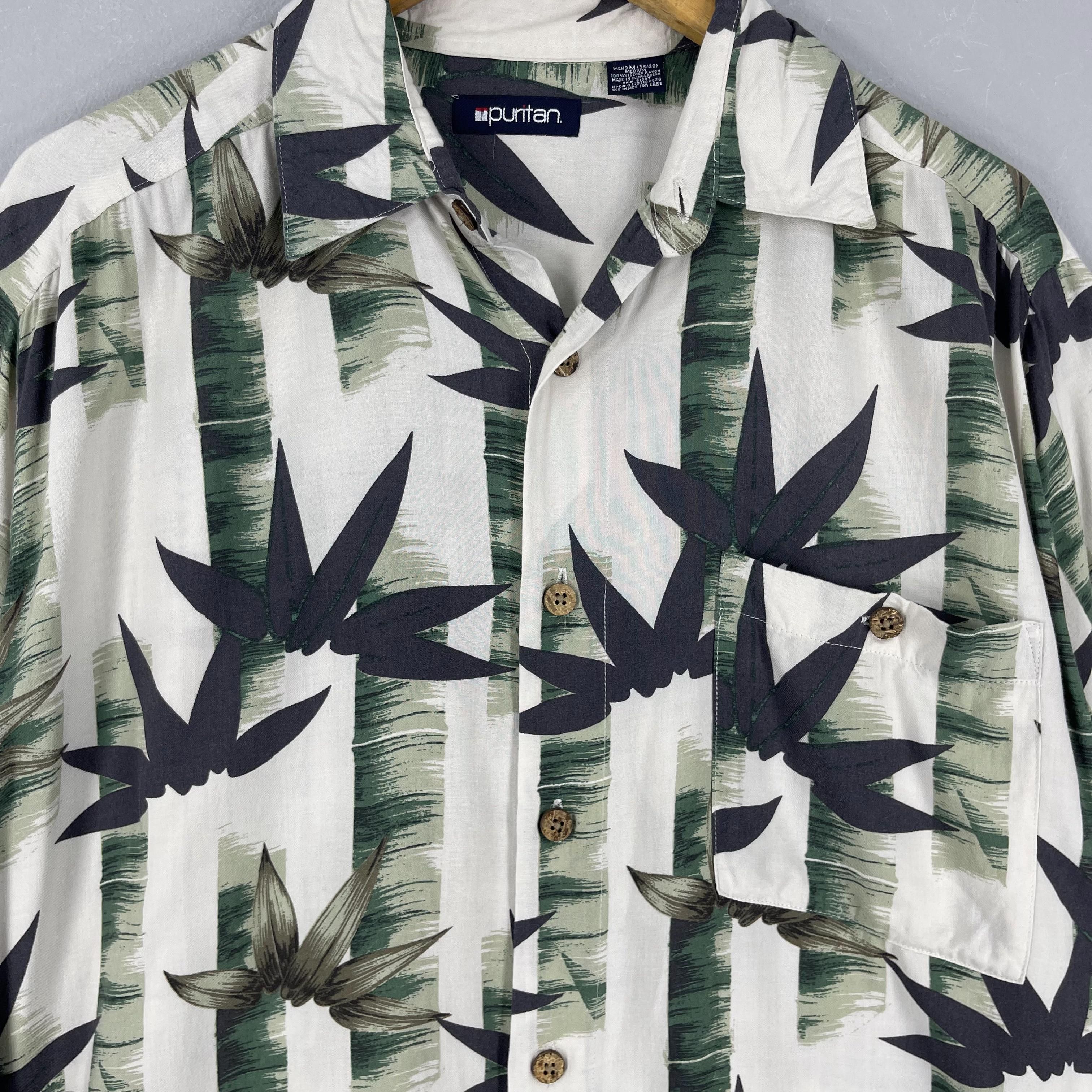Vintage Vintage PURITAN Hawaiian Japanese Bamboo Tree Motive Shirt Size US M / EU 48-50 / 2 - 2 Thumbnail