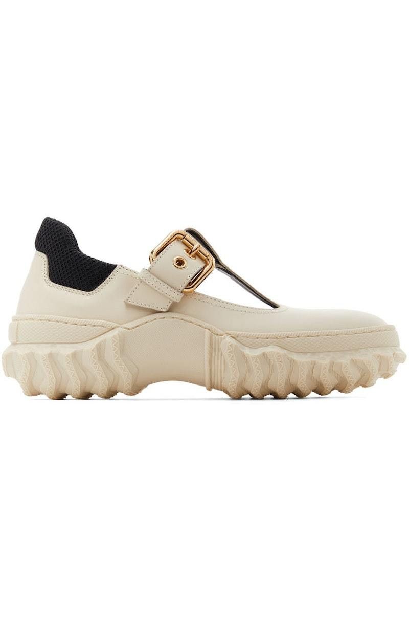 Marni o1y1025 Leather Loafers in Ivory/Black Size US 8 / IT 38 - 1 Thumbnail