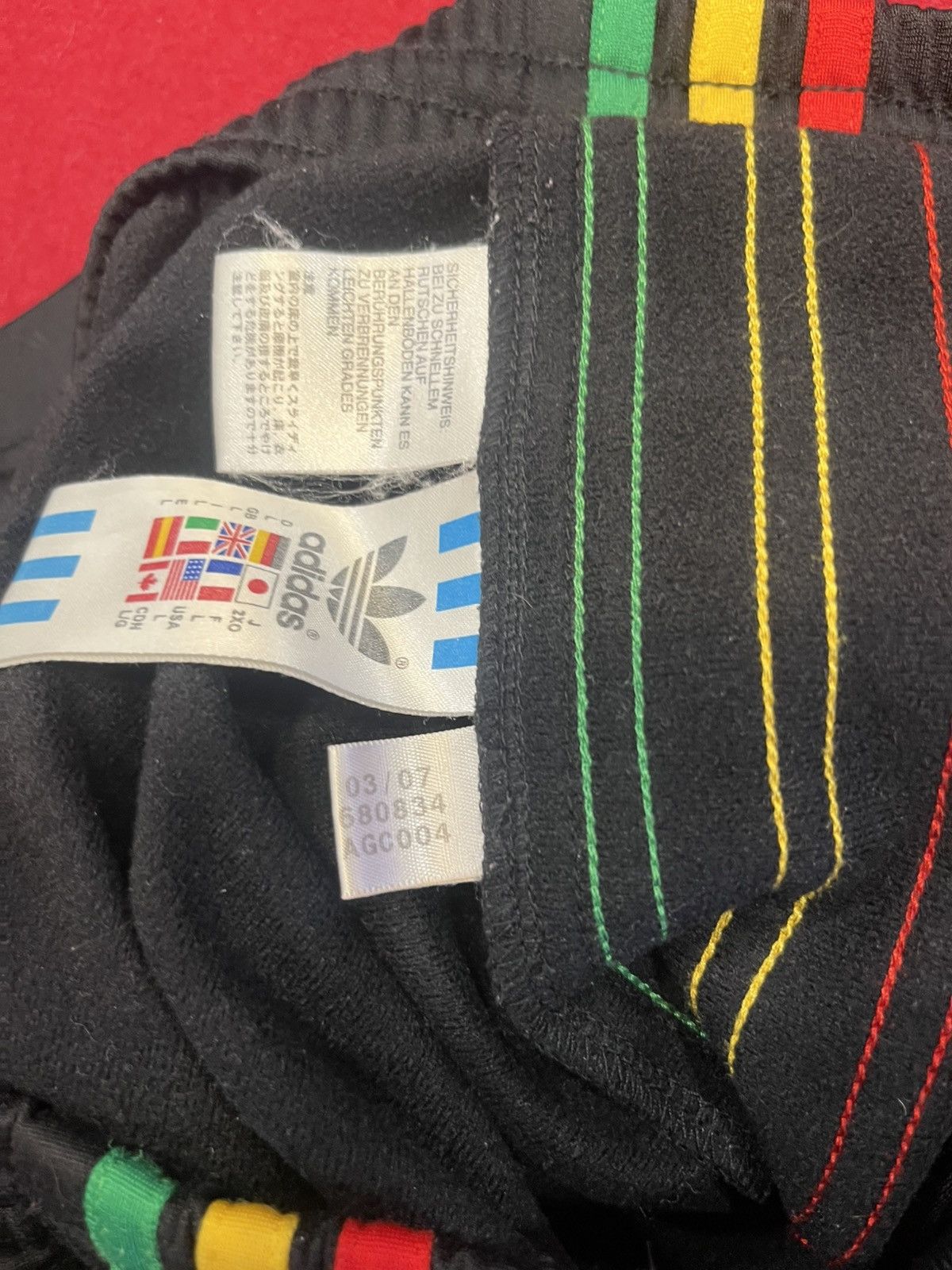 Adidas × Bob Marley VINTAGE 2007 Adidas Original Rasta Firebird Tracksuit Men L Size US L / EU 52-54 / 3 - 5 Thumbnail